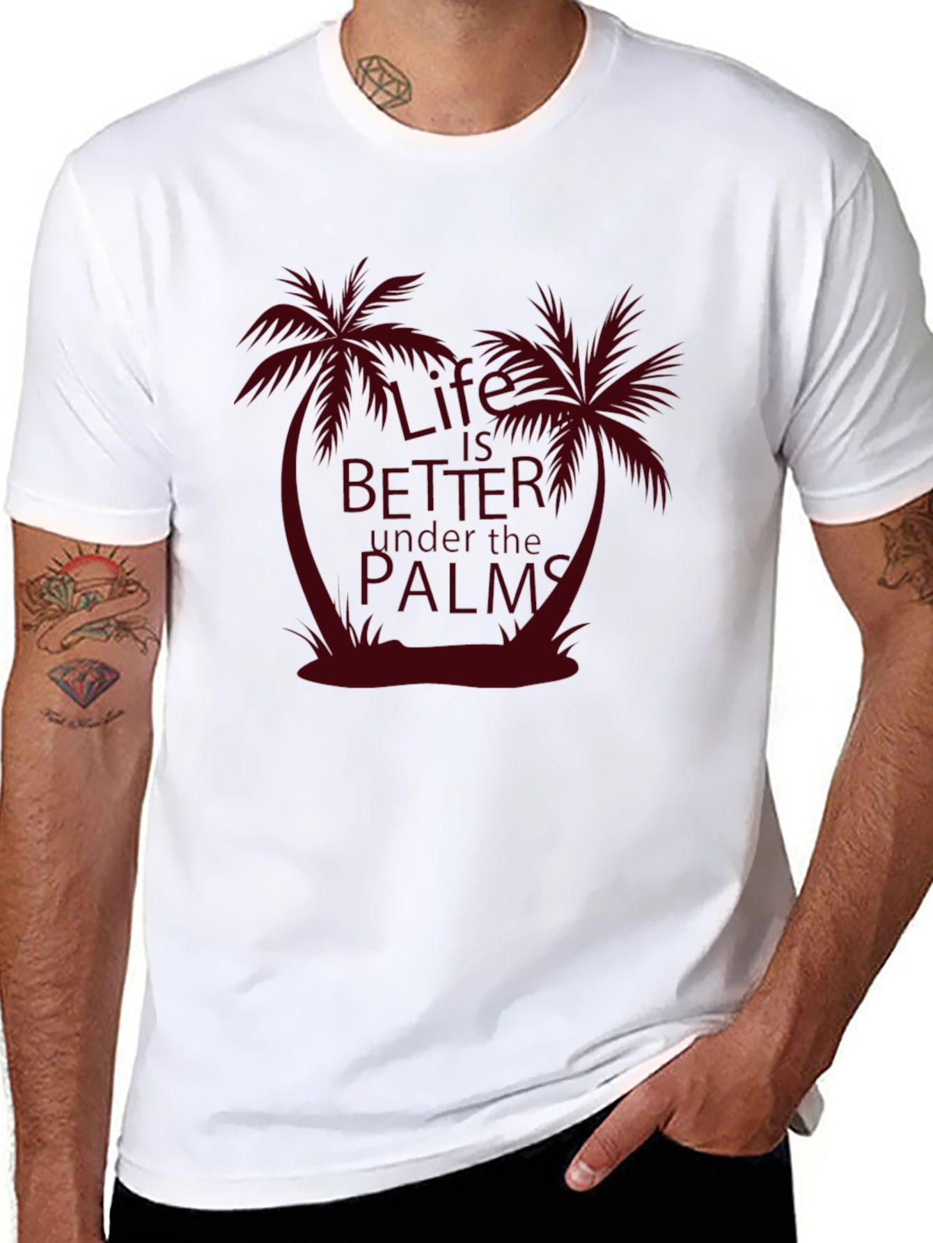 Life is Better Under the Palms Graphic T-Shirt