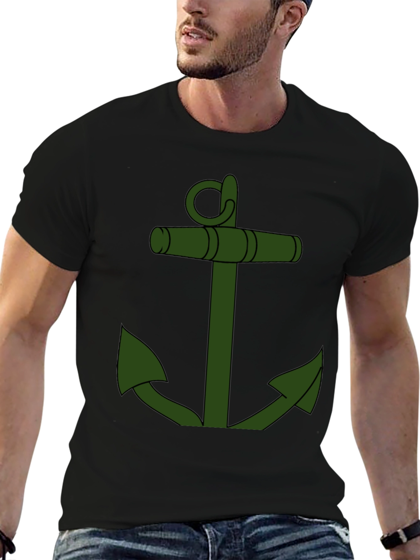 Anchor Graphic Tee - Classic Nautical Style