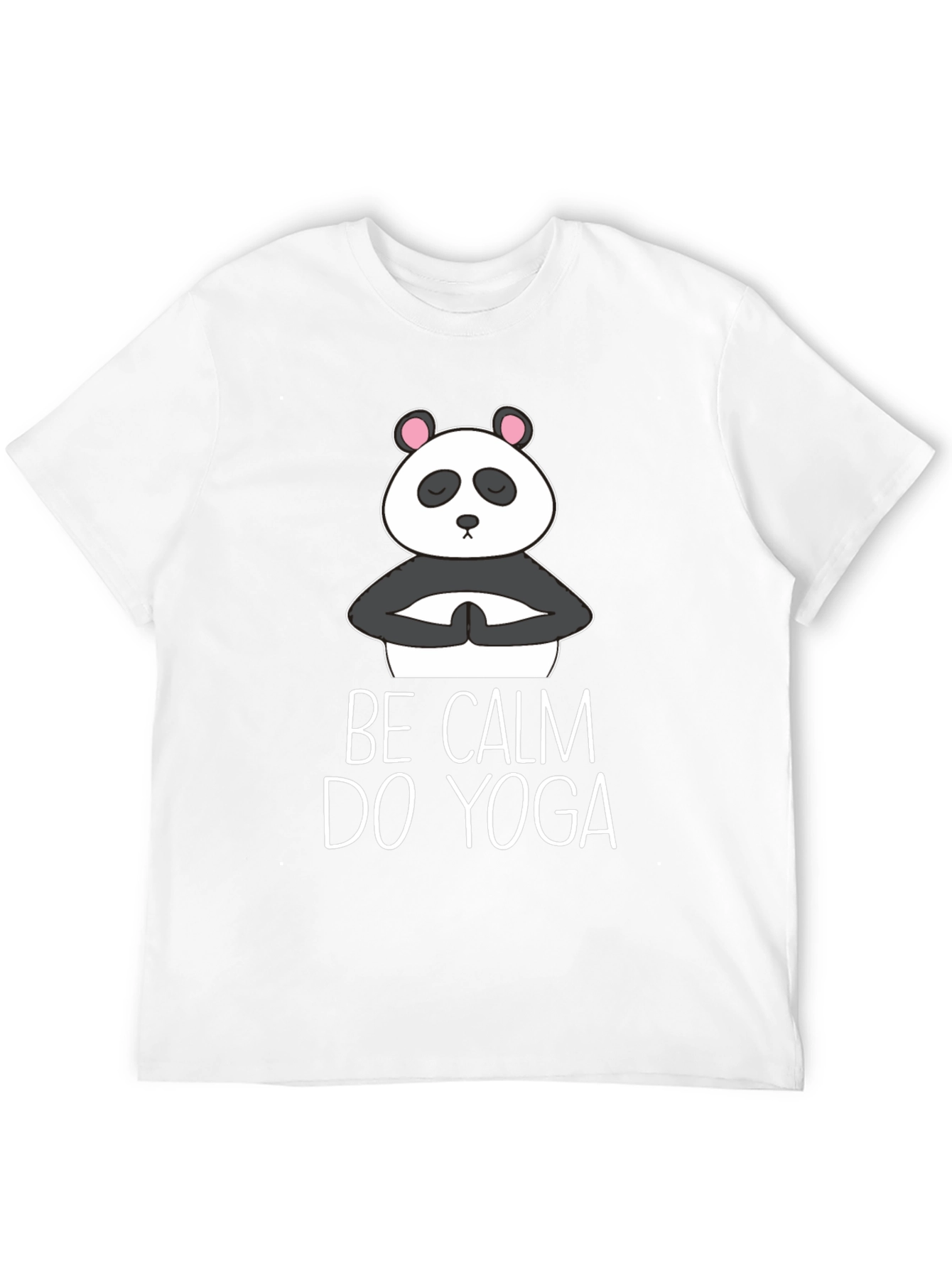 Be Calm Do Yoga Panda T-Shirt - Black