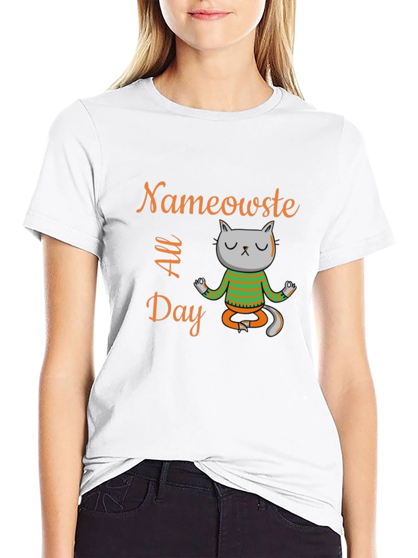 Nameowste All Day Black Tee