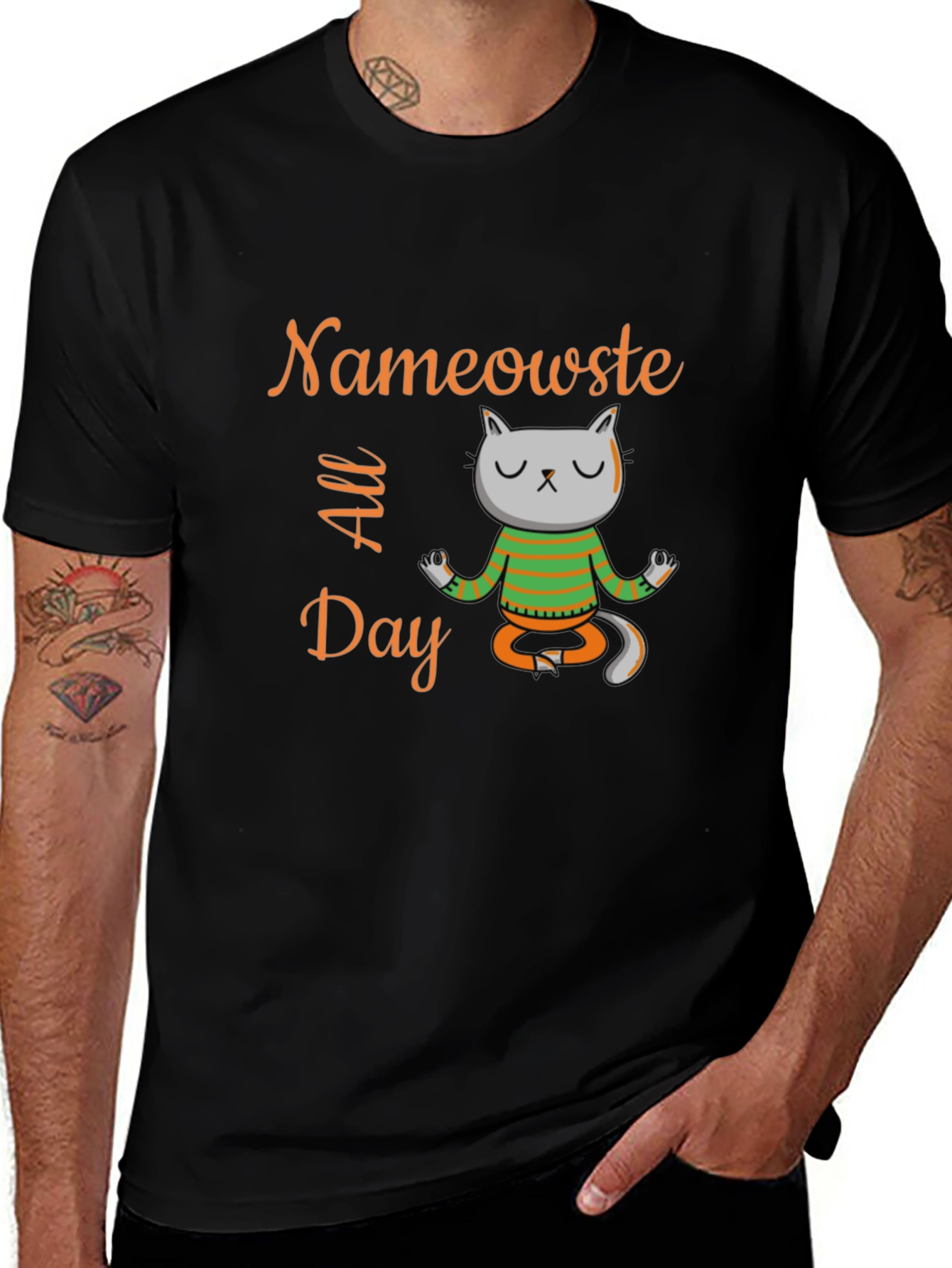 Nameowste All Day Black Tee