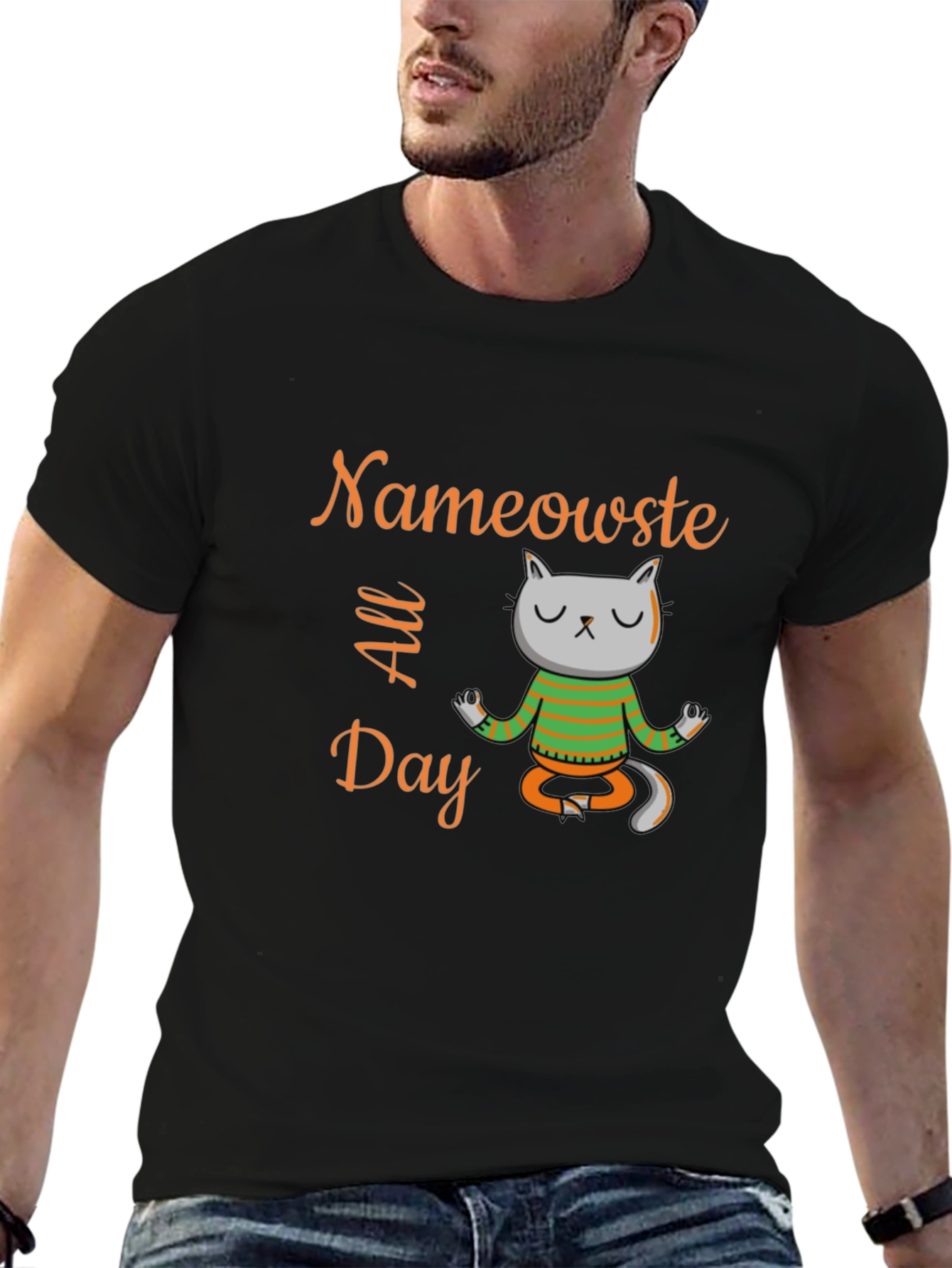 Nameowste All Day Black Tee