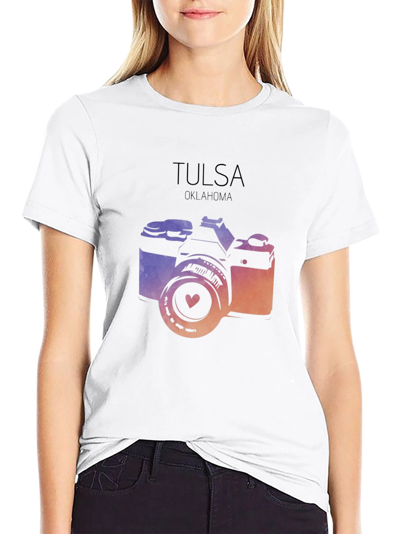 Tulsa Oklahoma Camera Graphic Tee - Stylish City Pride