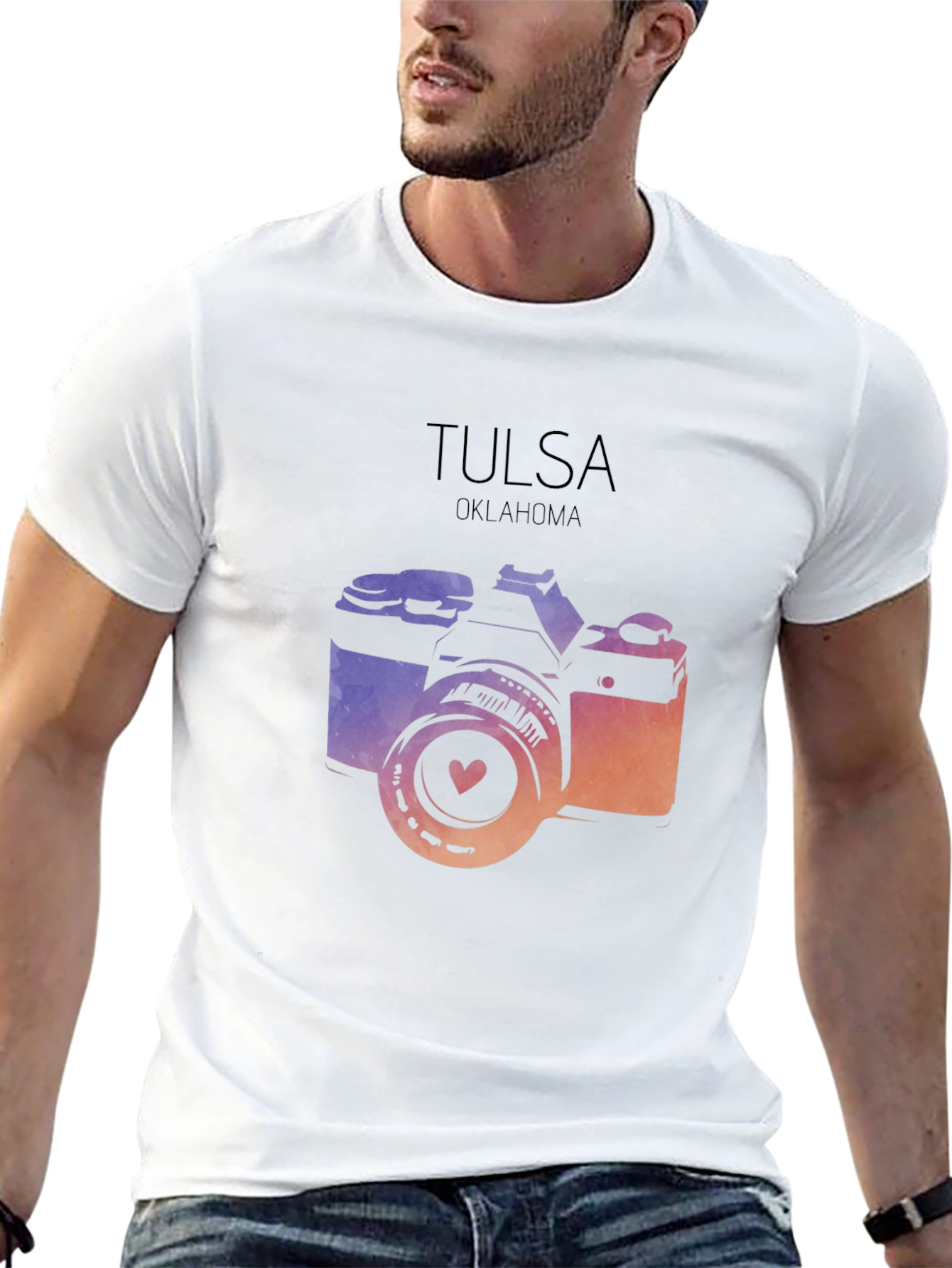 Tulsa Oklahoma Camera Graphic Tee - Stylish City Pride