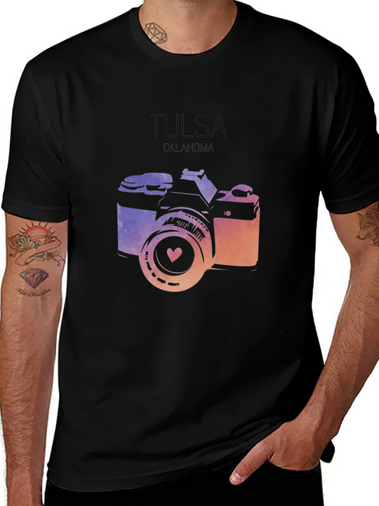 Tulsa Oklahoma Camera Graphic Tee - Stylish City Pride