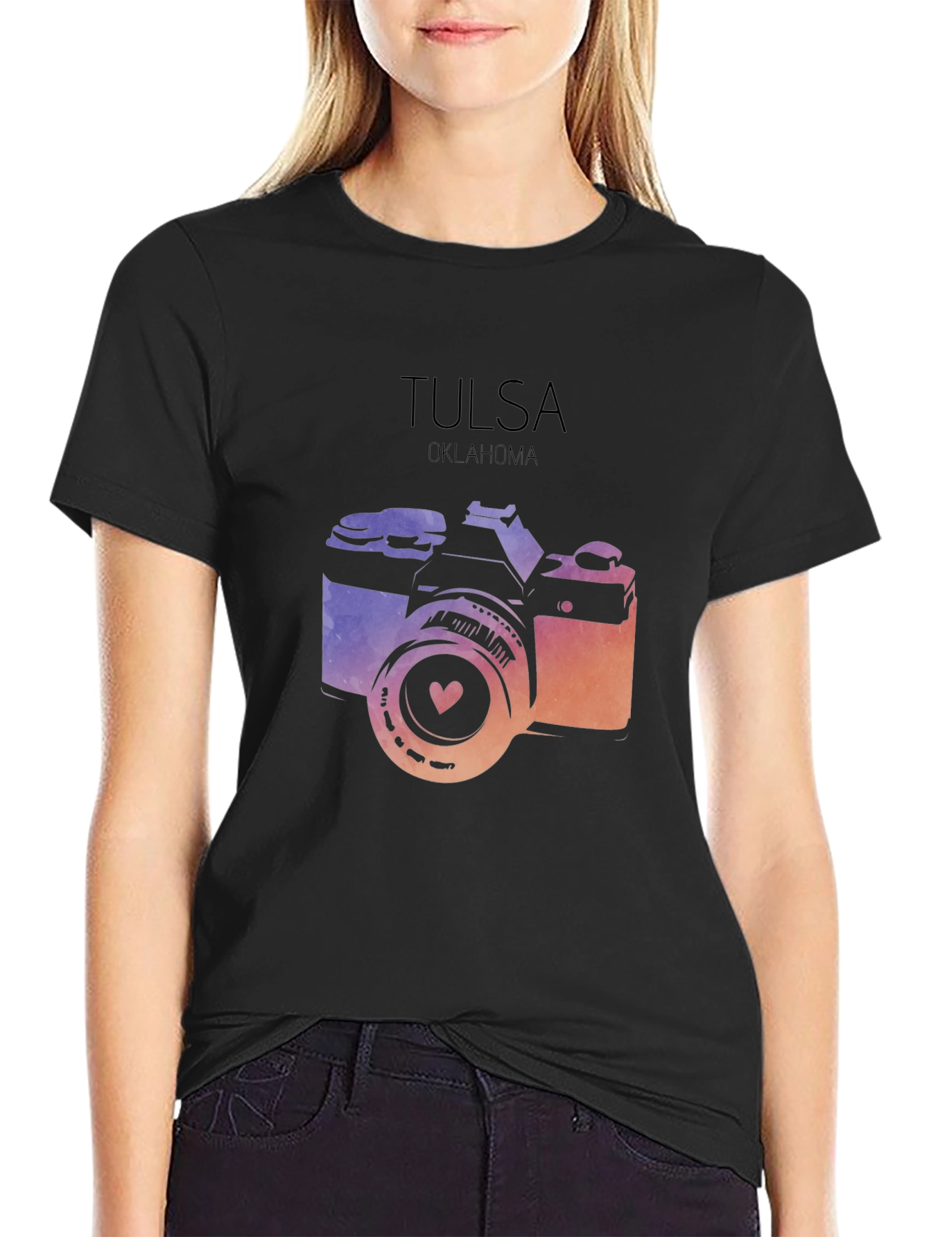 Tulsa Oklahoma Camera Graphic Tee - Stylish City Pride