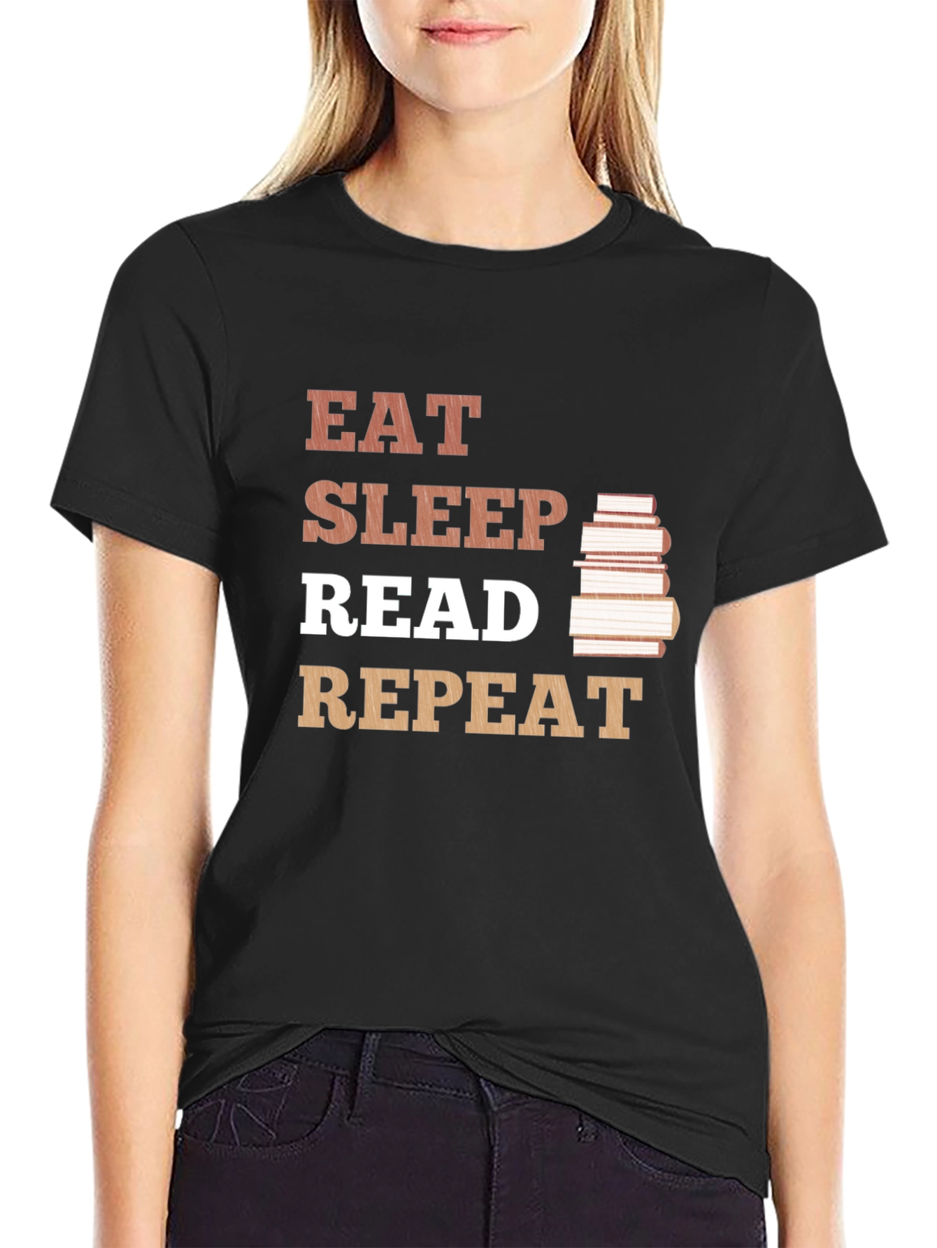 Eat Sleep Read Repeat Graphic Tee