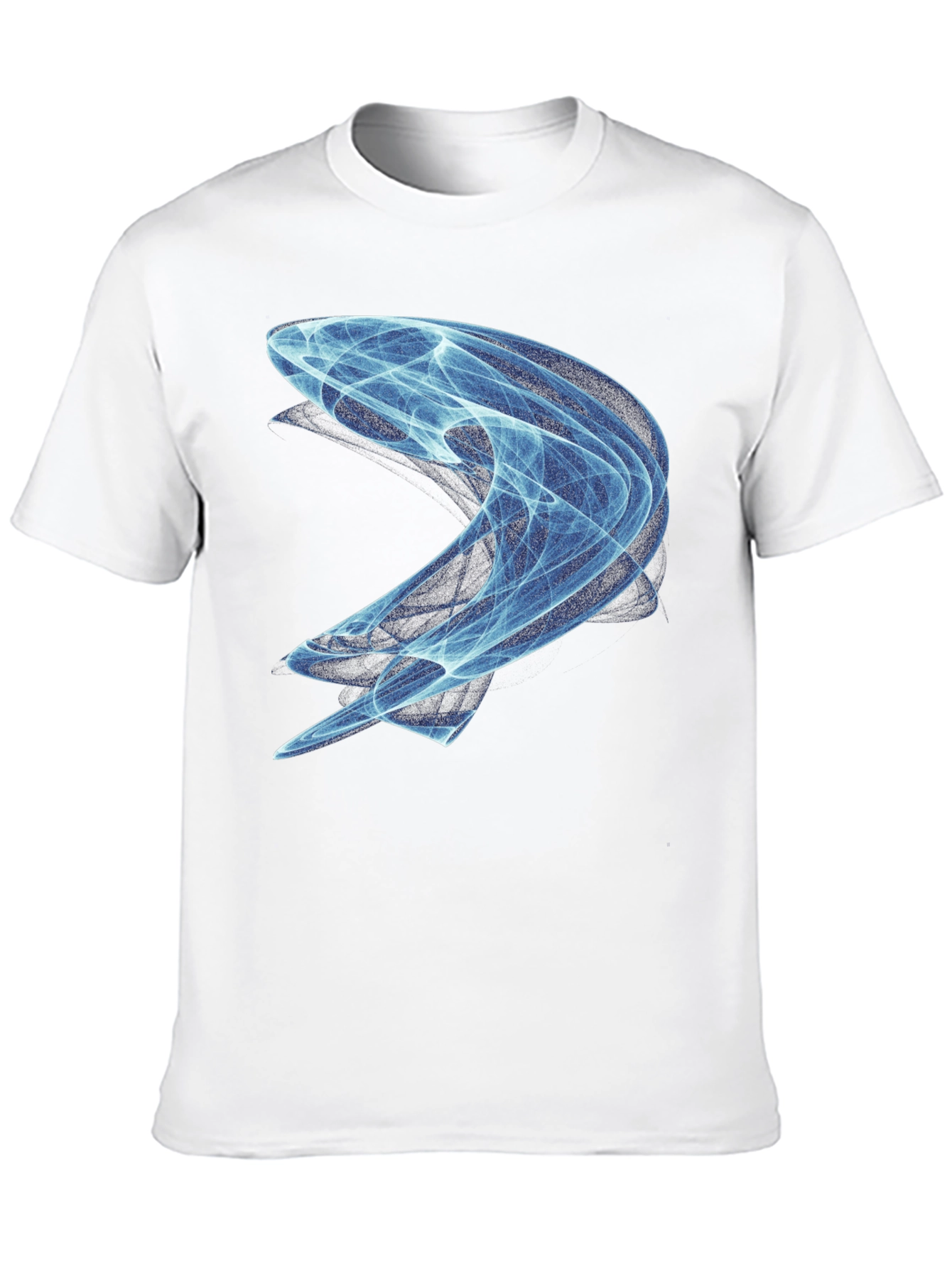 Abstract Swirl Graphic Tee - Modern Black T-Shirt