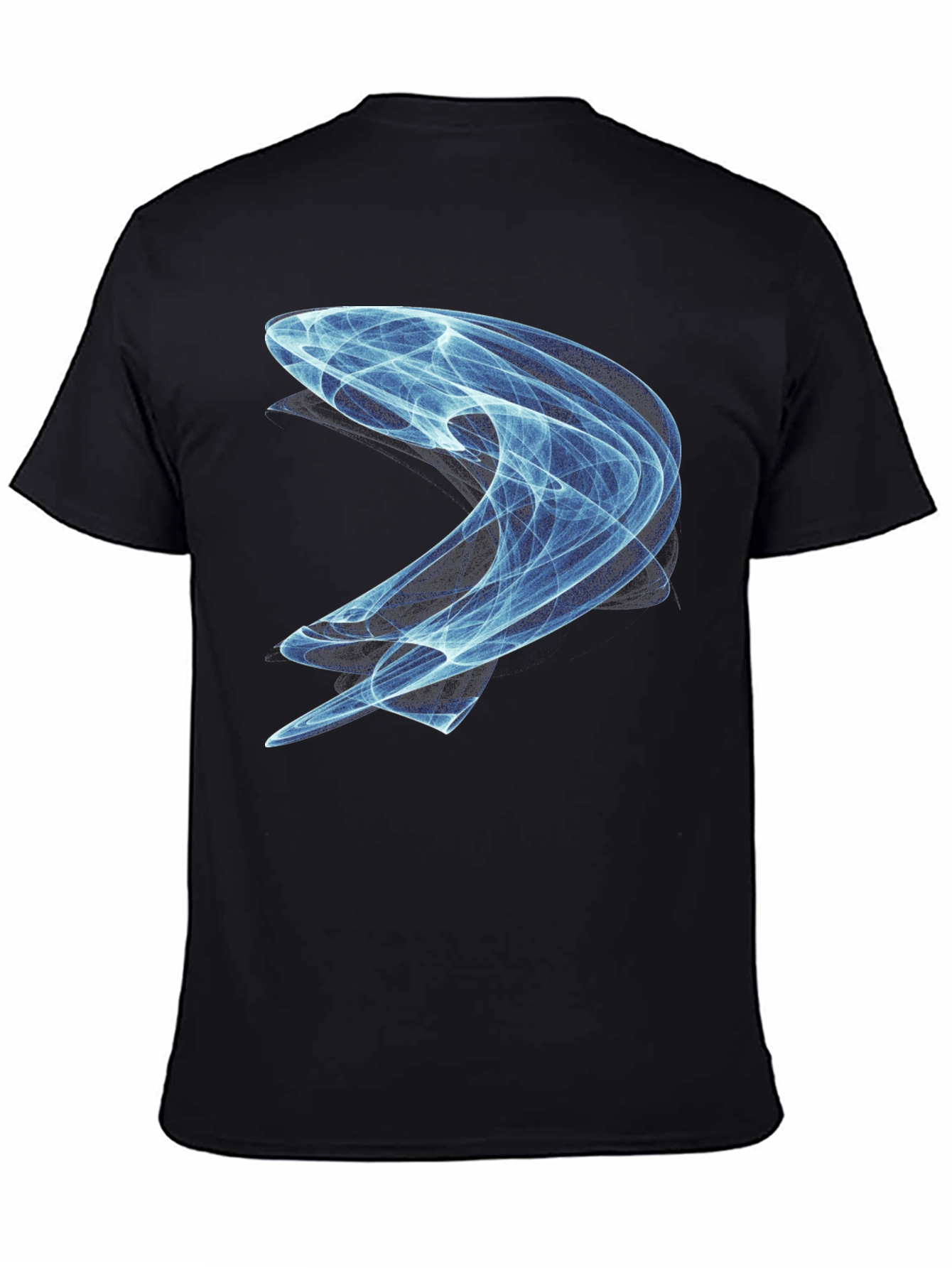 Abstract Swirl Graphic Tee - Modern Black T-Shirt