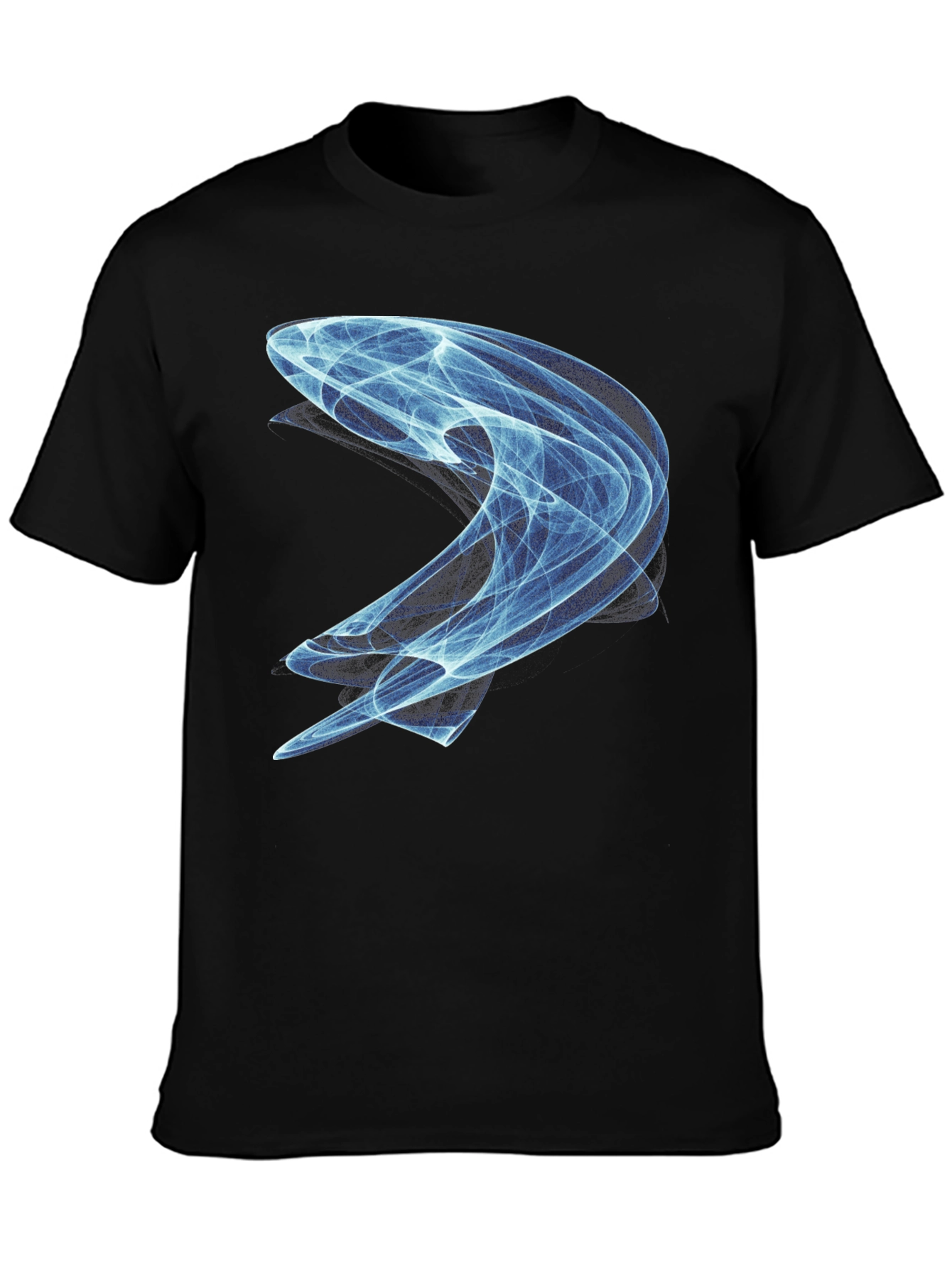 Abstract Swirl Graphic Tee - Modern Black T-Shirt
