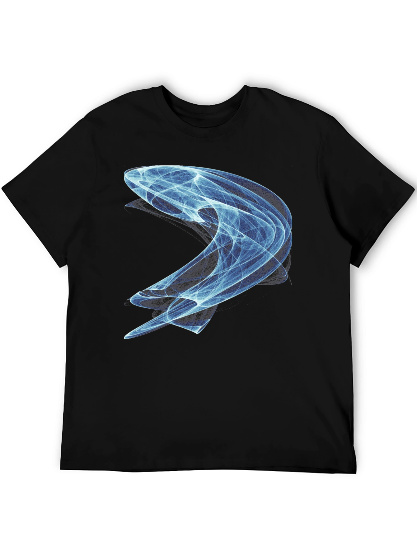 Abstract Swirl Graphic Tee - Modern Black T-Shirt