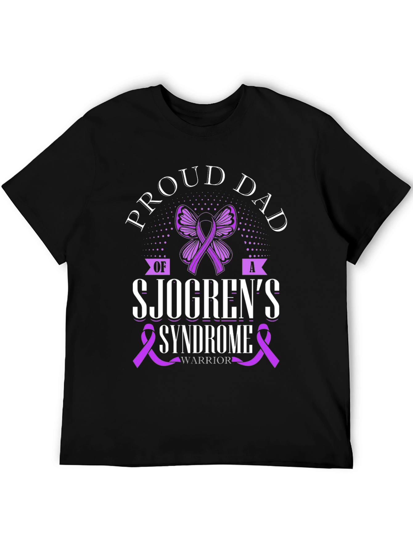 Proud Dad Sjögrens Syndrome Warrior T-Shirt