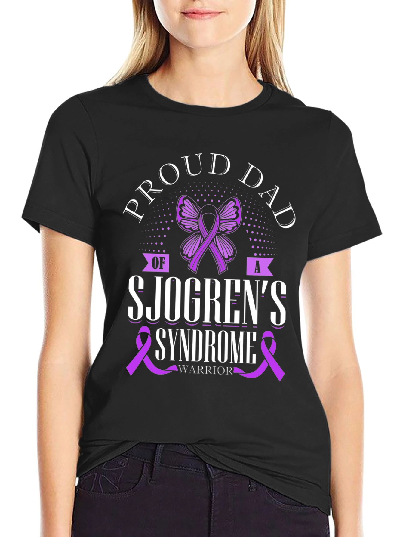 Proud Dad Sjögrens Syndrome Warrior T-Shirt