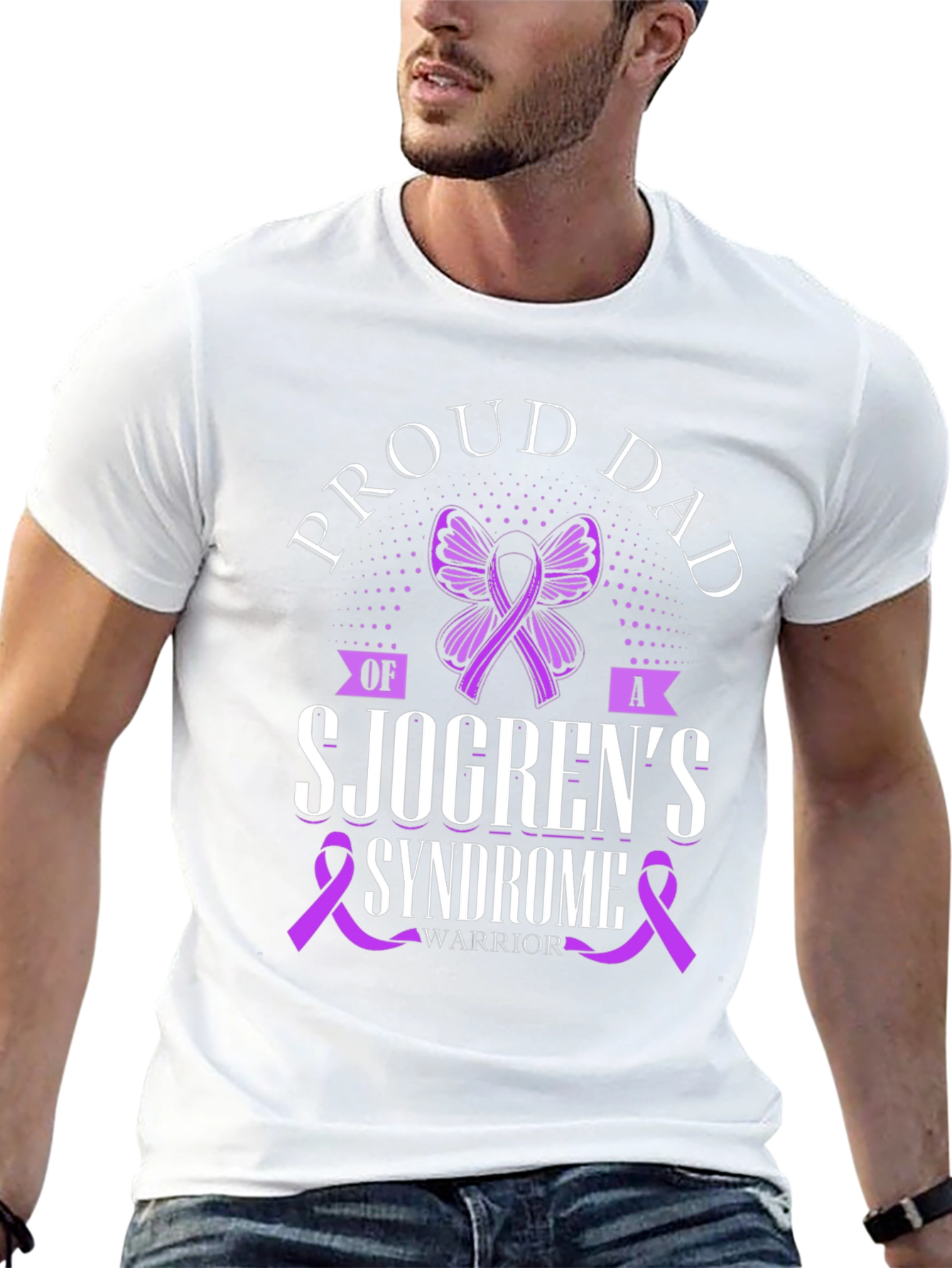 Proud Dad Sjögrens Syndrome Warrior T-Shirt