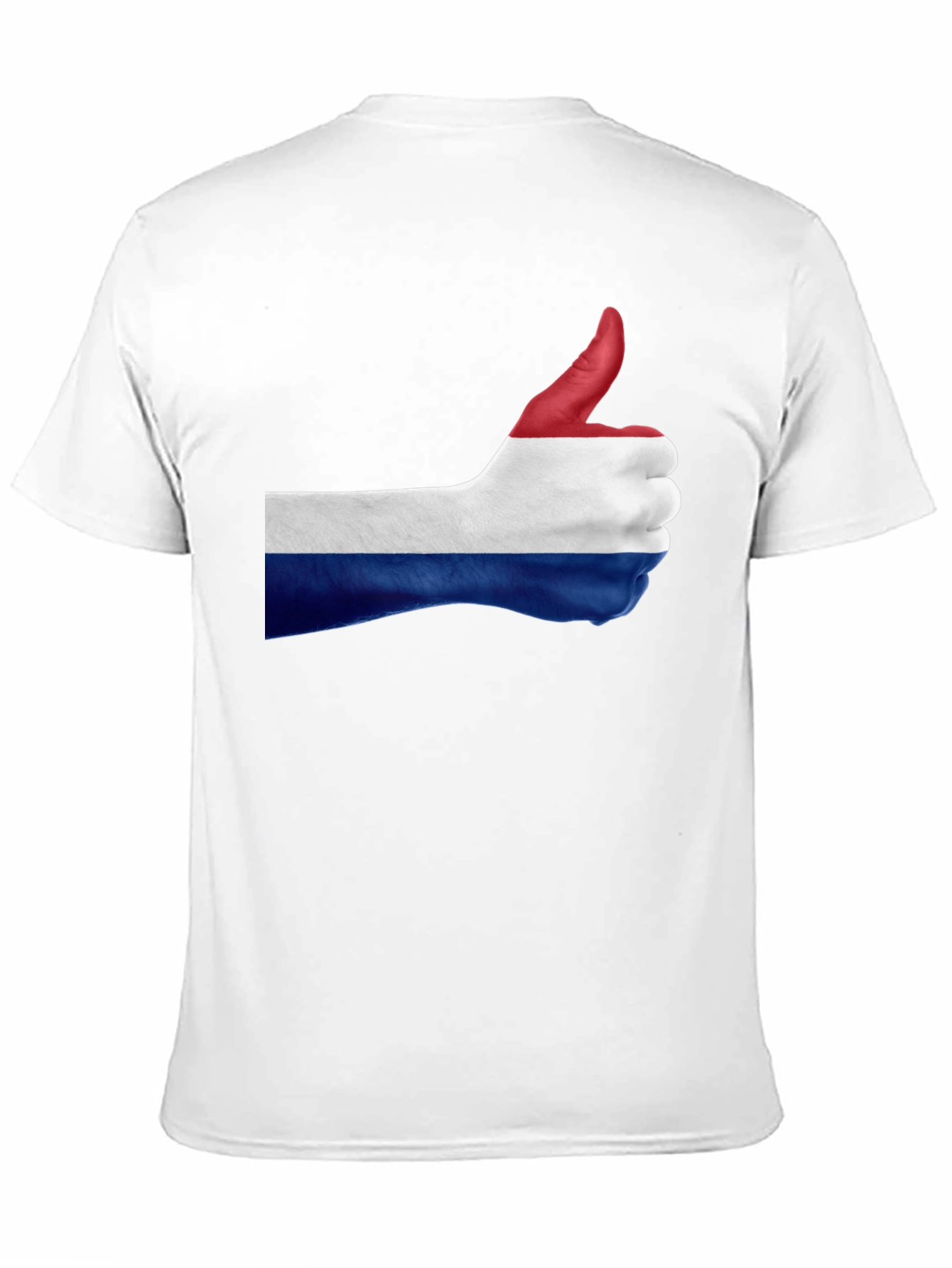 Netherlands Flag Thumbs Up Black T-Shirt
