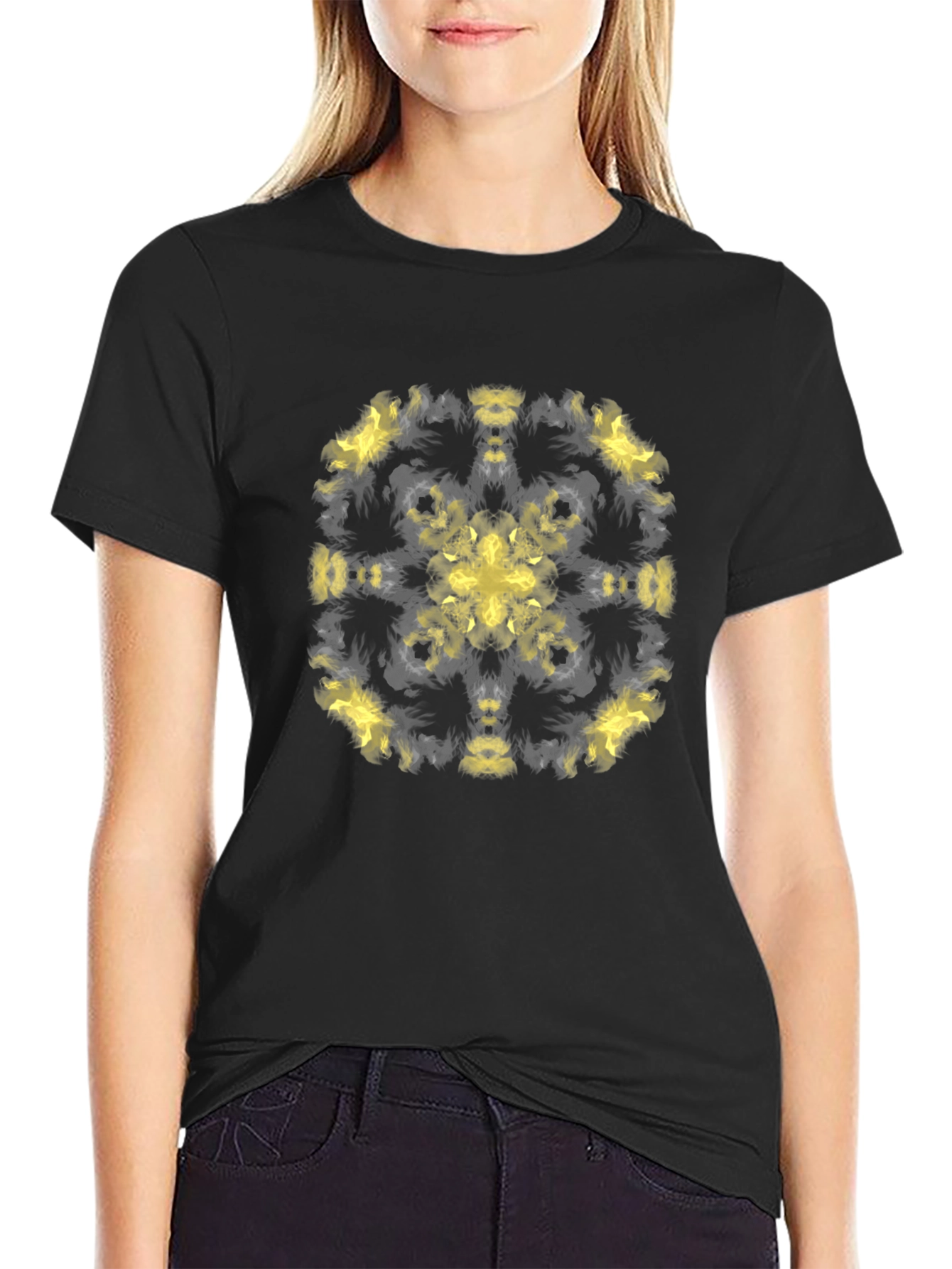 Kaleidoscope Graphic Black T-Shirt - Modern Style