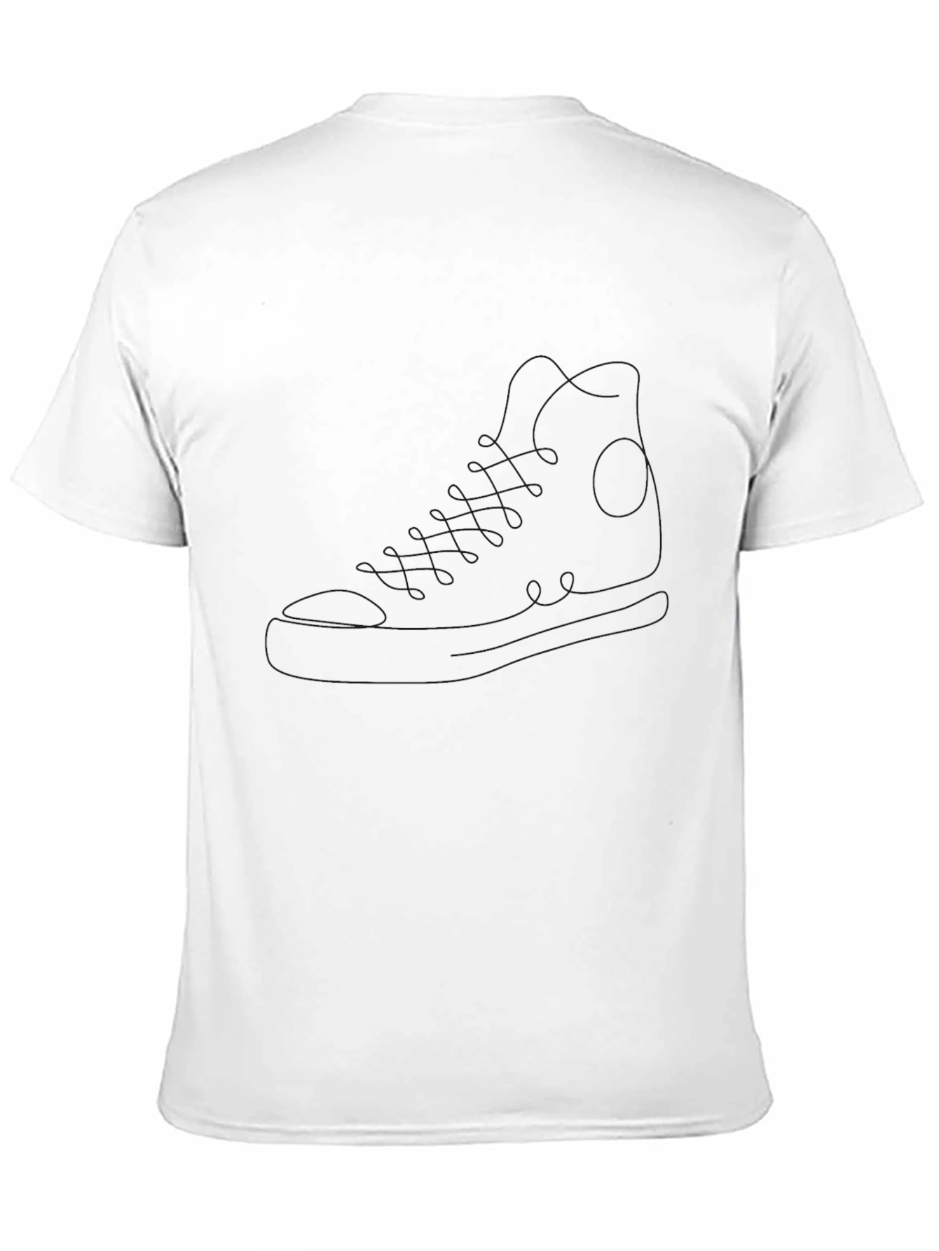Black Shoe Outline T-Shirt