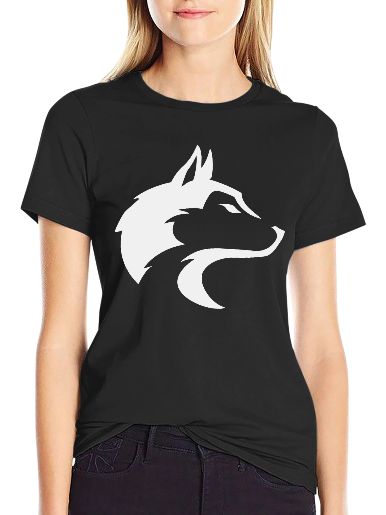 Black Wolf Graphic Tee - Stylish Mens T-Shirt