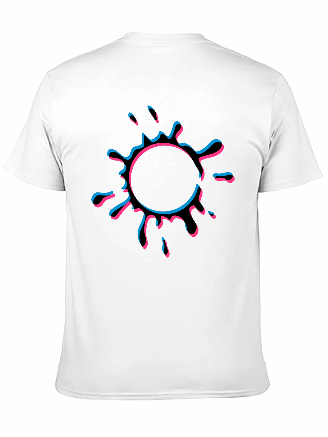 Abstract Splatter Graphic Tee - Mens Black T-Shirt