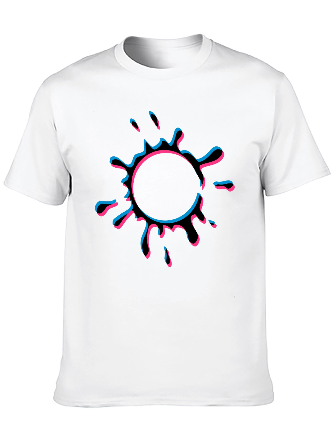 Abstract Splatter Graphic Tee - Mens Black T-Shirt