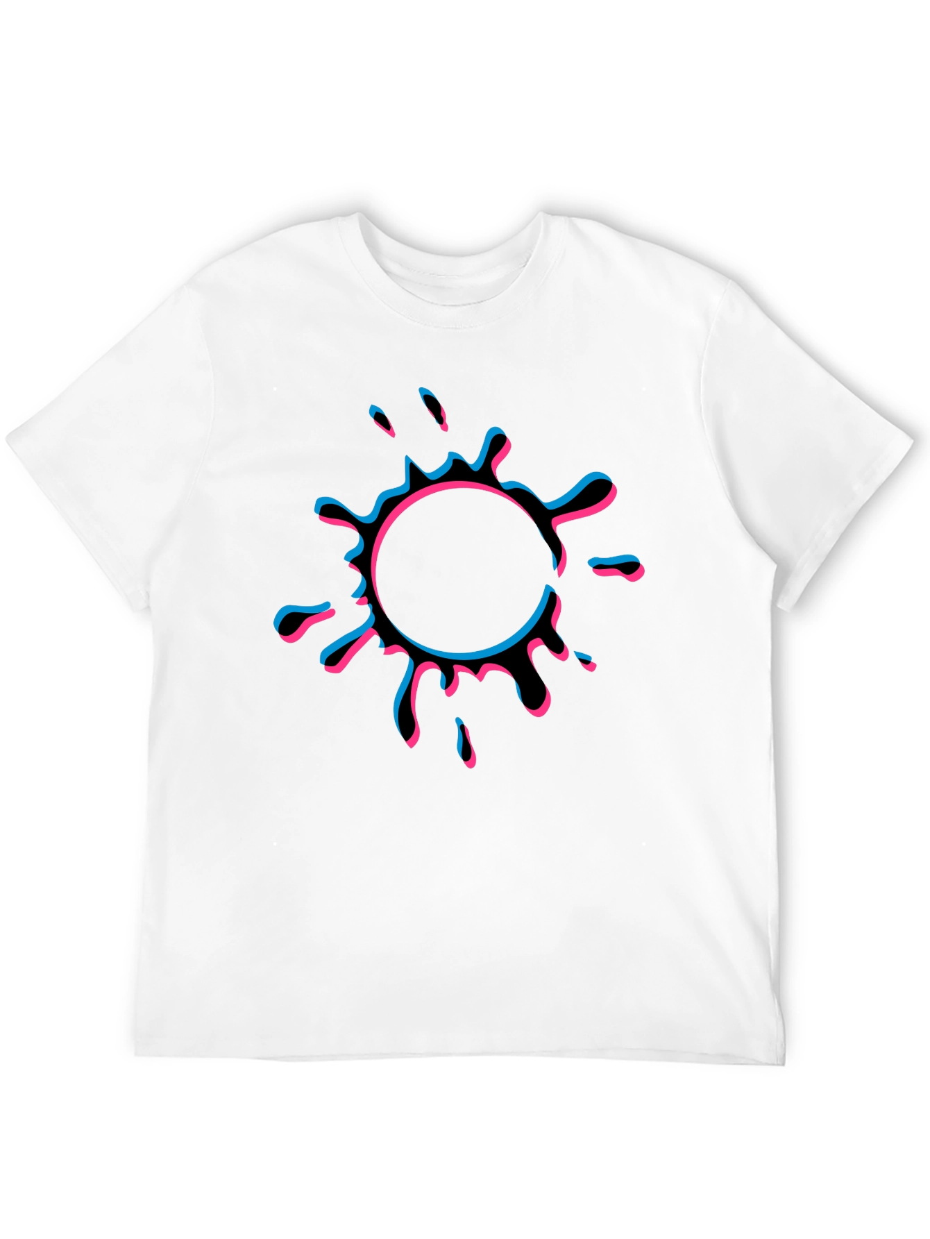 Abstract Splatter Graphic Tee - Mens Black T-Shirt