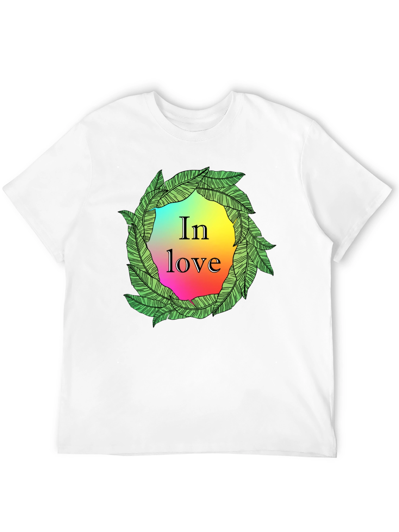 In Love Leaf Wreath Graphic T-Shirt