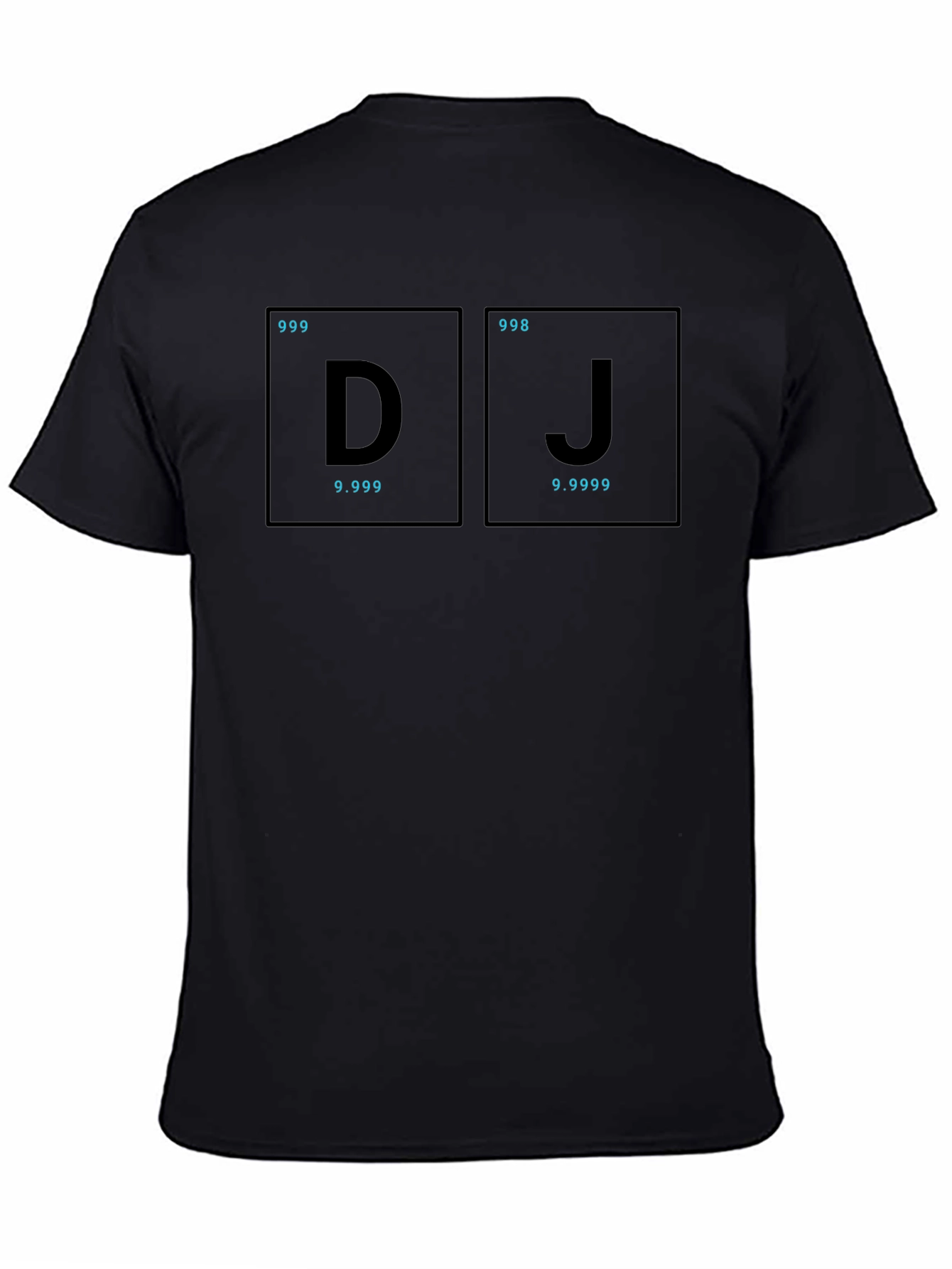 DJ Periodic Table Black Graphic T-Shirt
