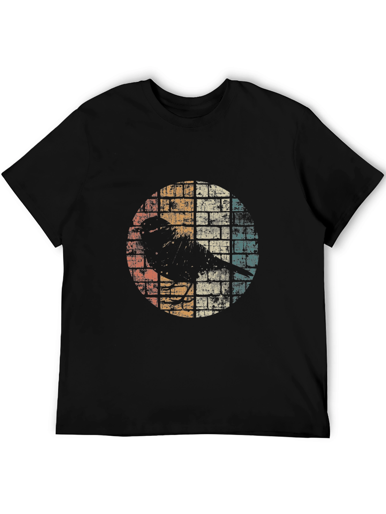 Retro Bird Graphic Tee - Distressed Design
