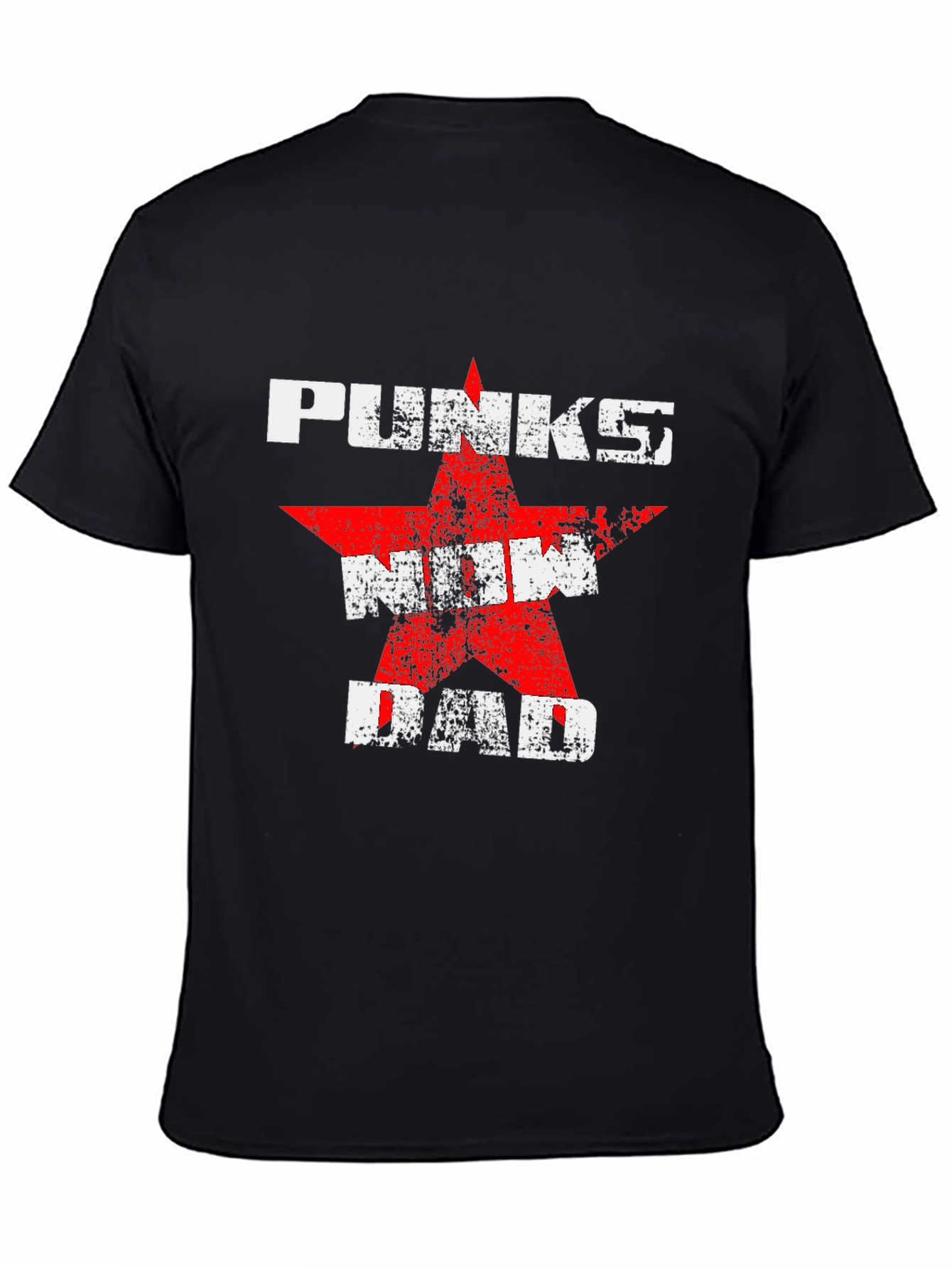 Punks Now Dad Graphic Tee - Black Cotton T-Shirt