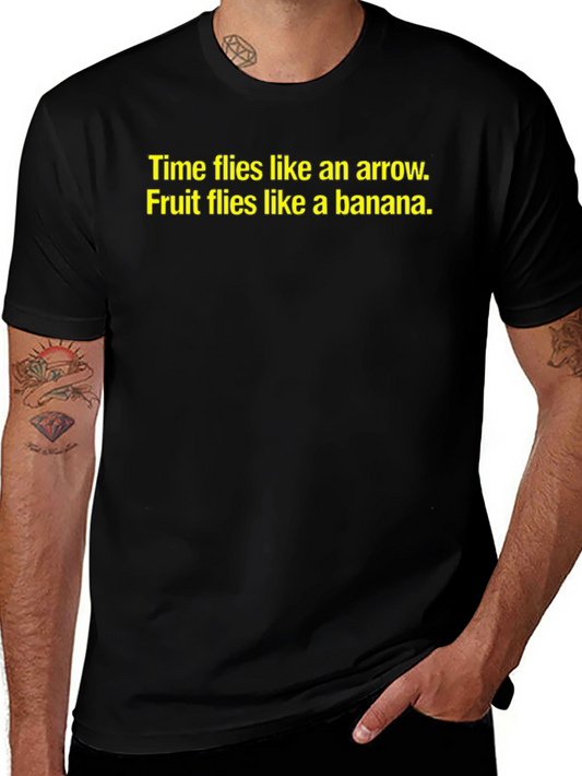 Time Flies Like an Arrow Graphic Tee - Funny Pun T-Shirt