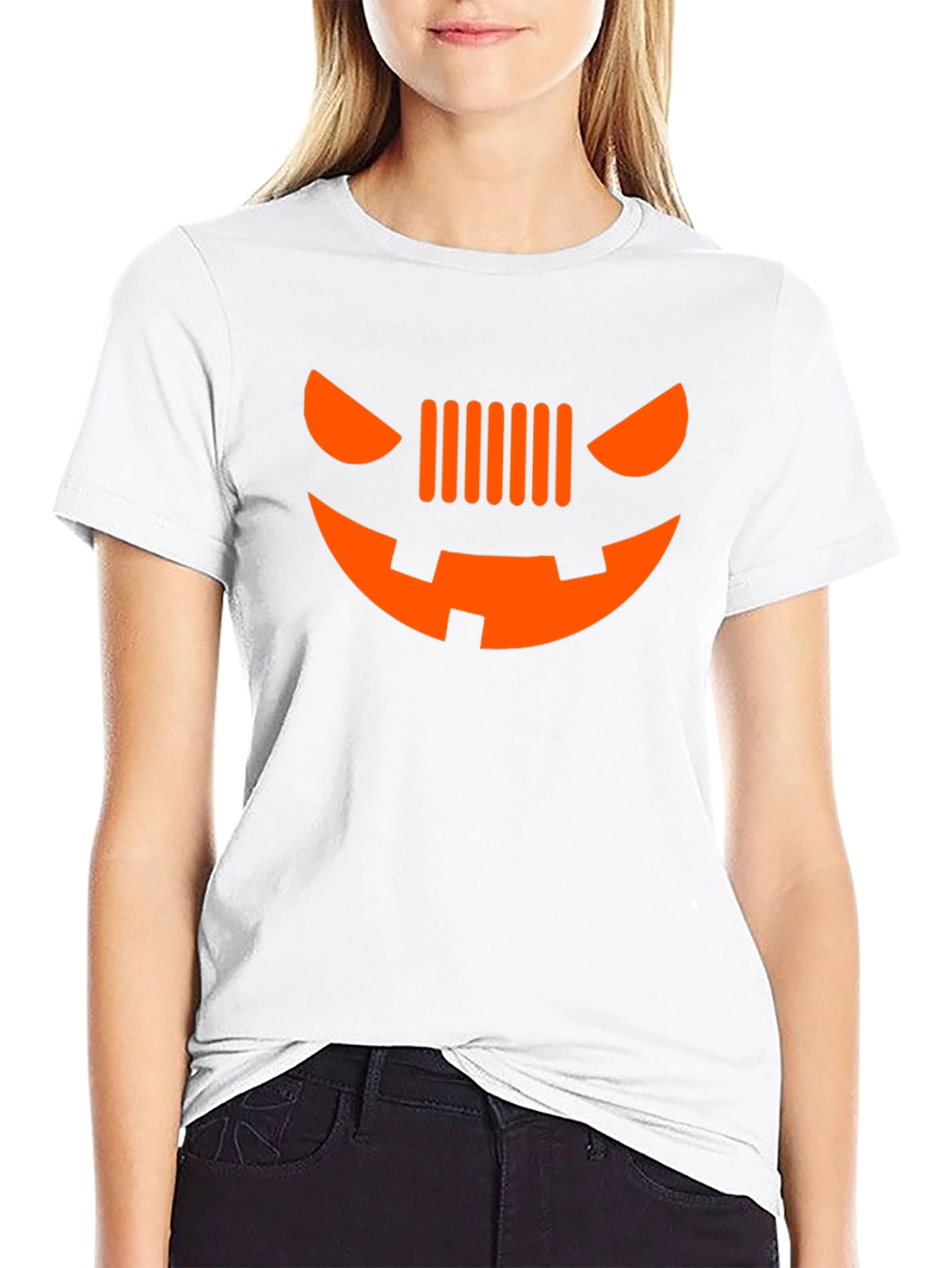 Halloween Jeep Grille Face Graphic T-Shirt