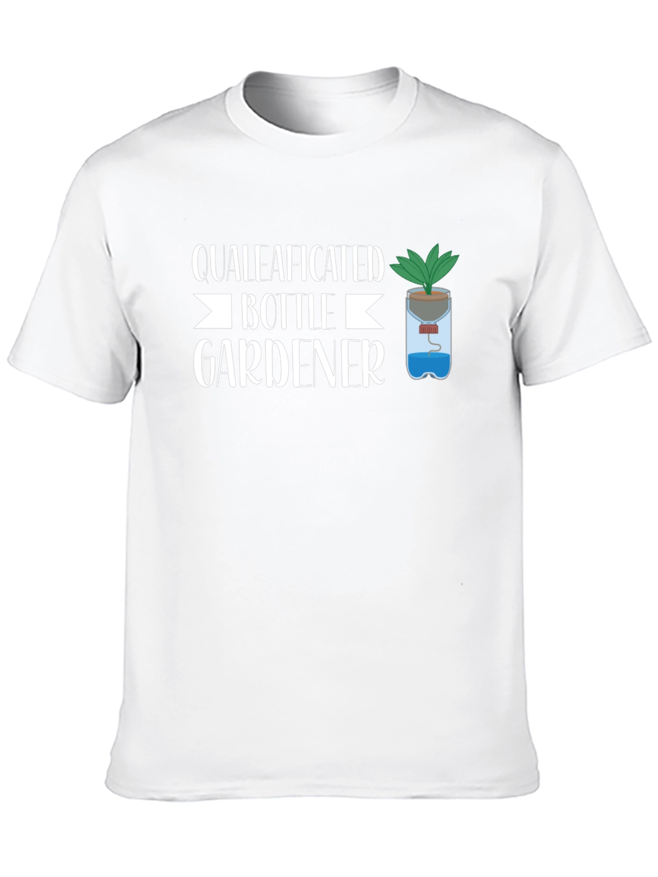 Qualeaficated Bottle Gardener Black T-Shirt