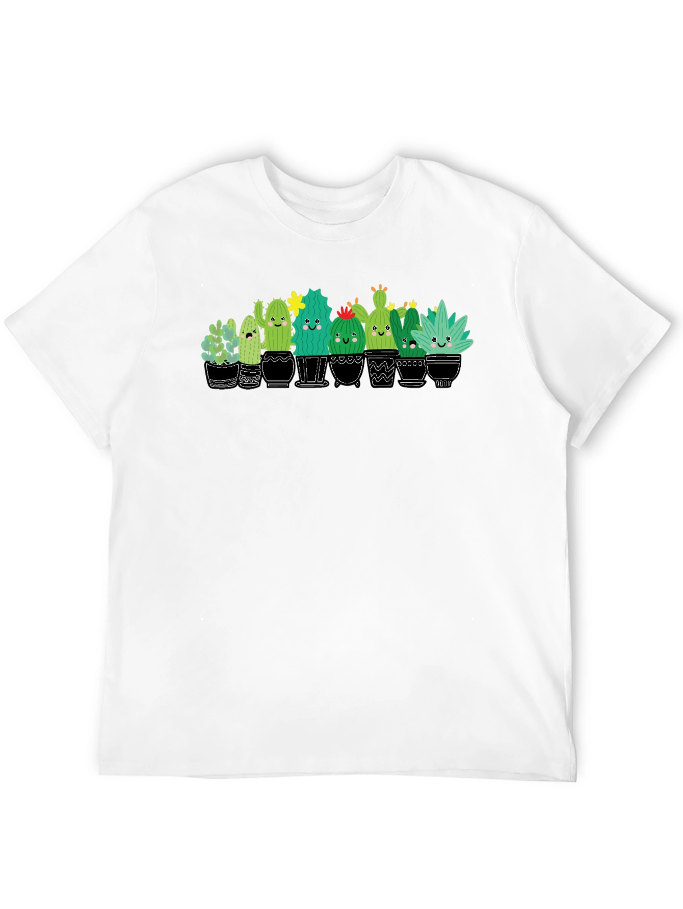 Cute Cactus Plant Graphic T-Shirt