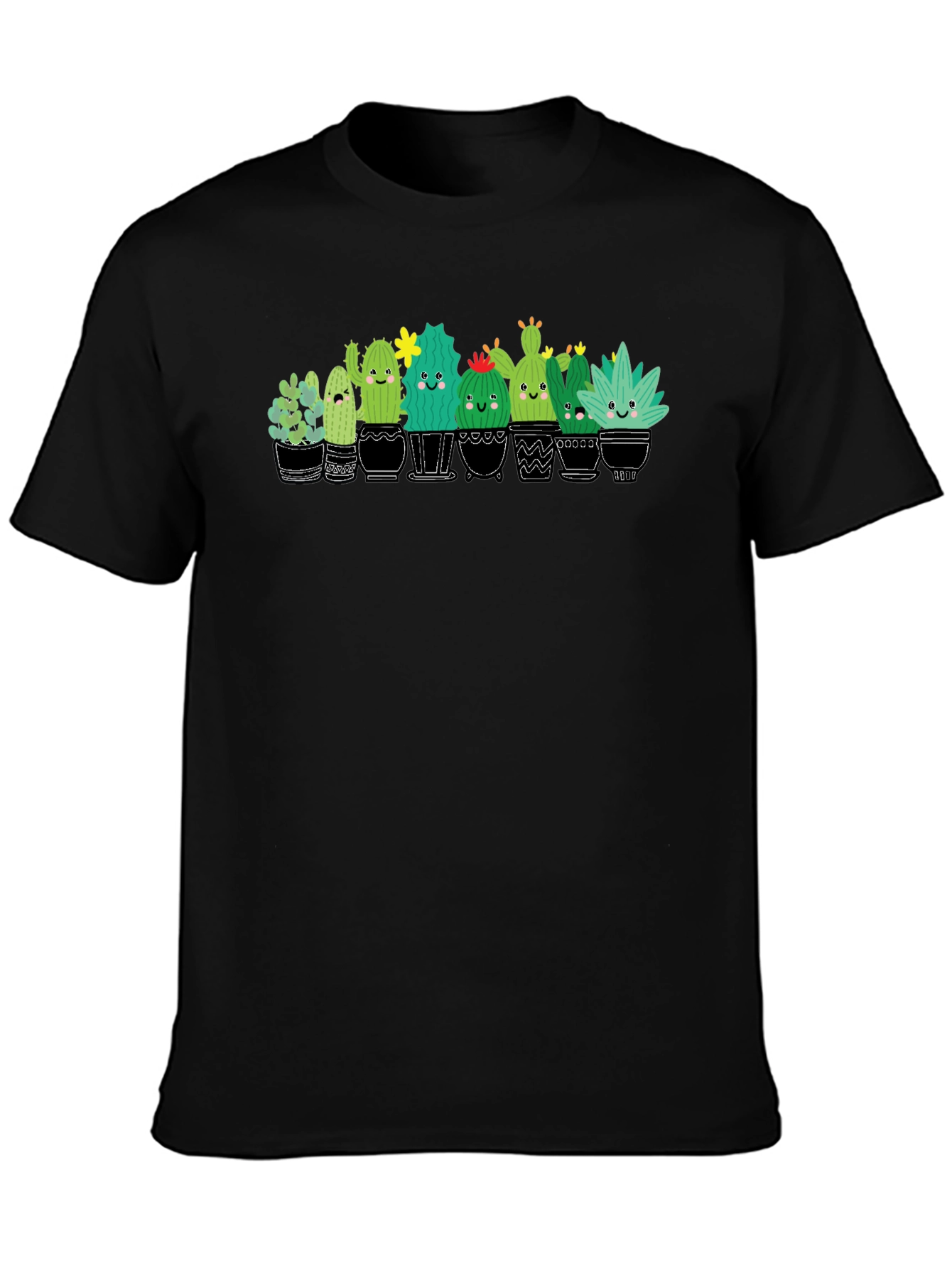 Cute Cactus Plant Graphic T-Shirt