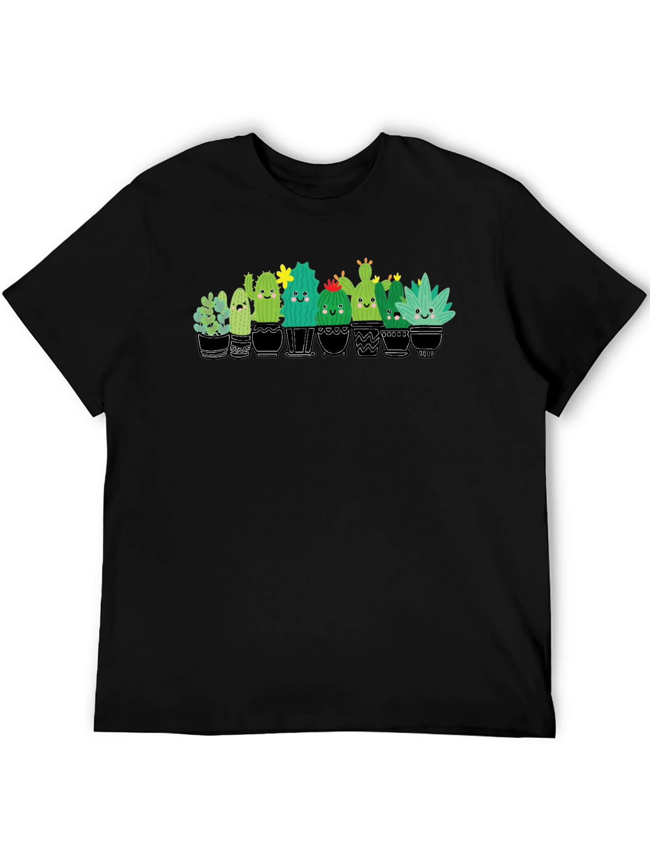 Cute Cactus Plant Graphic T-Shirt