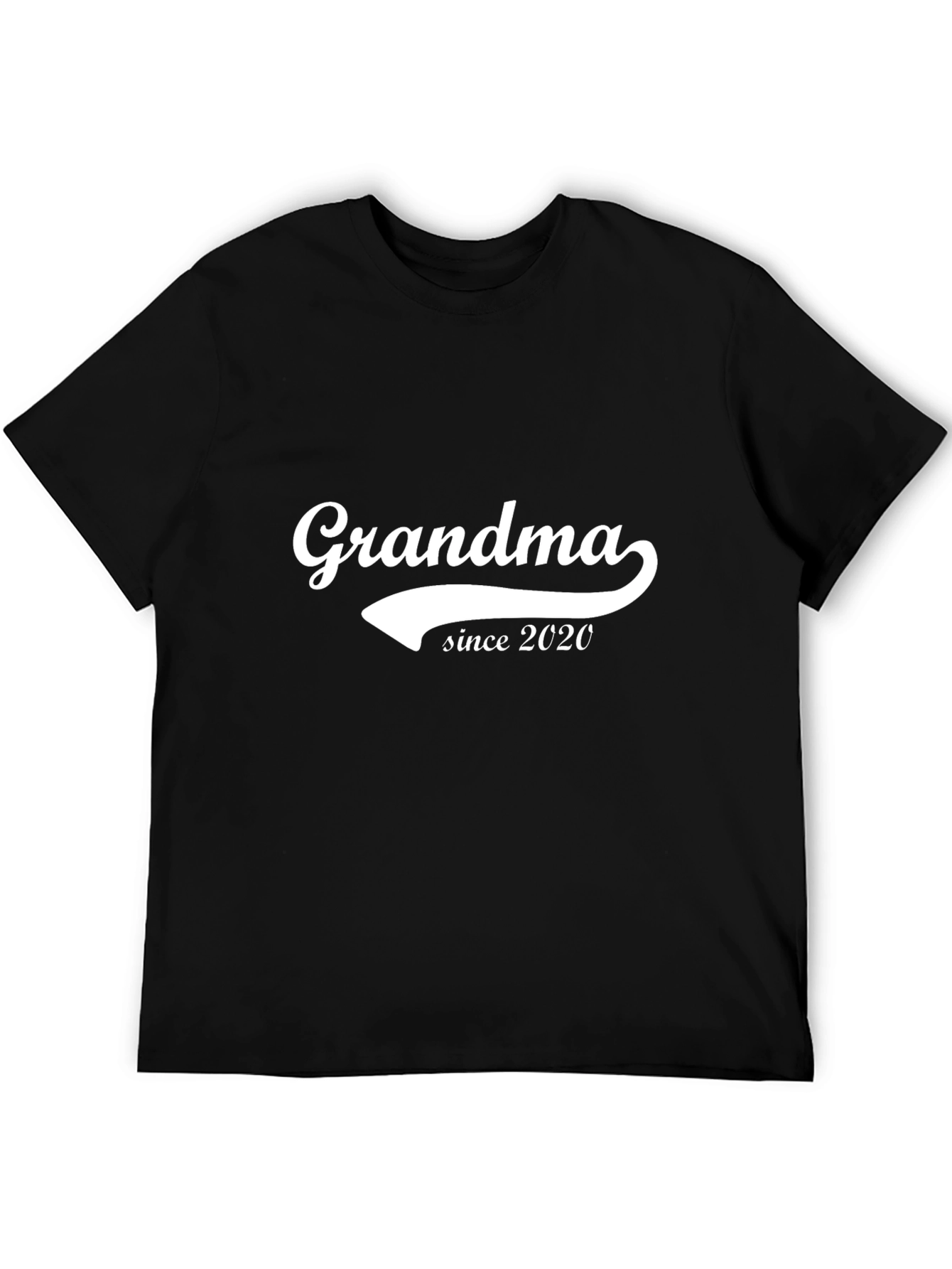Grandma Since 2020 Black Graphic T-Shirt