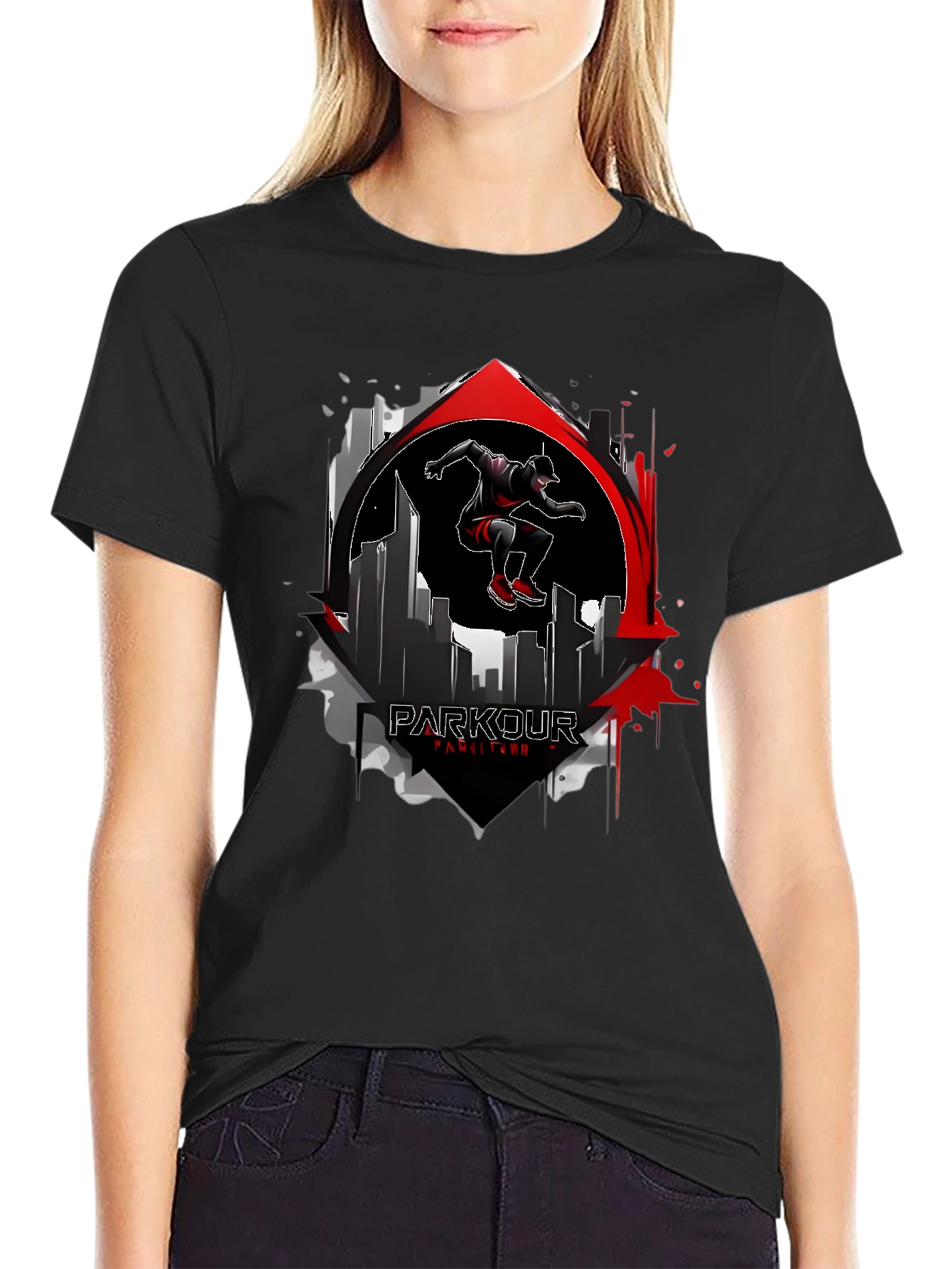 Parkour Cityscape Graphic T-Shirt