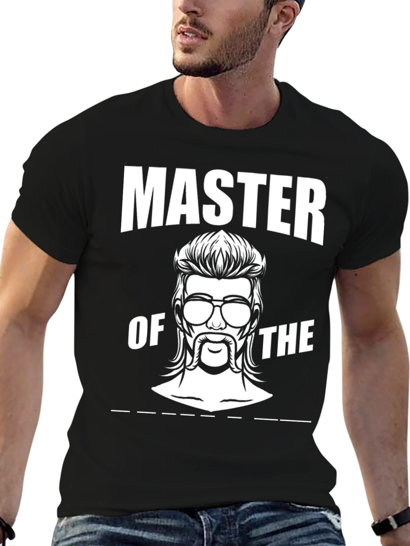 Master of The Mullet Graphic Tee - Black