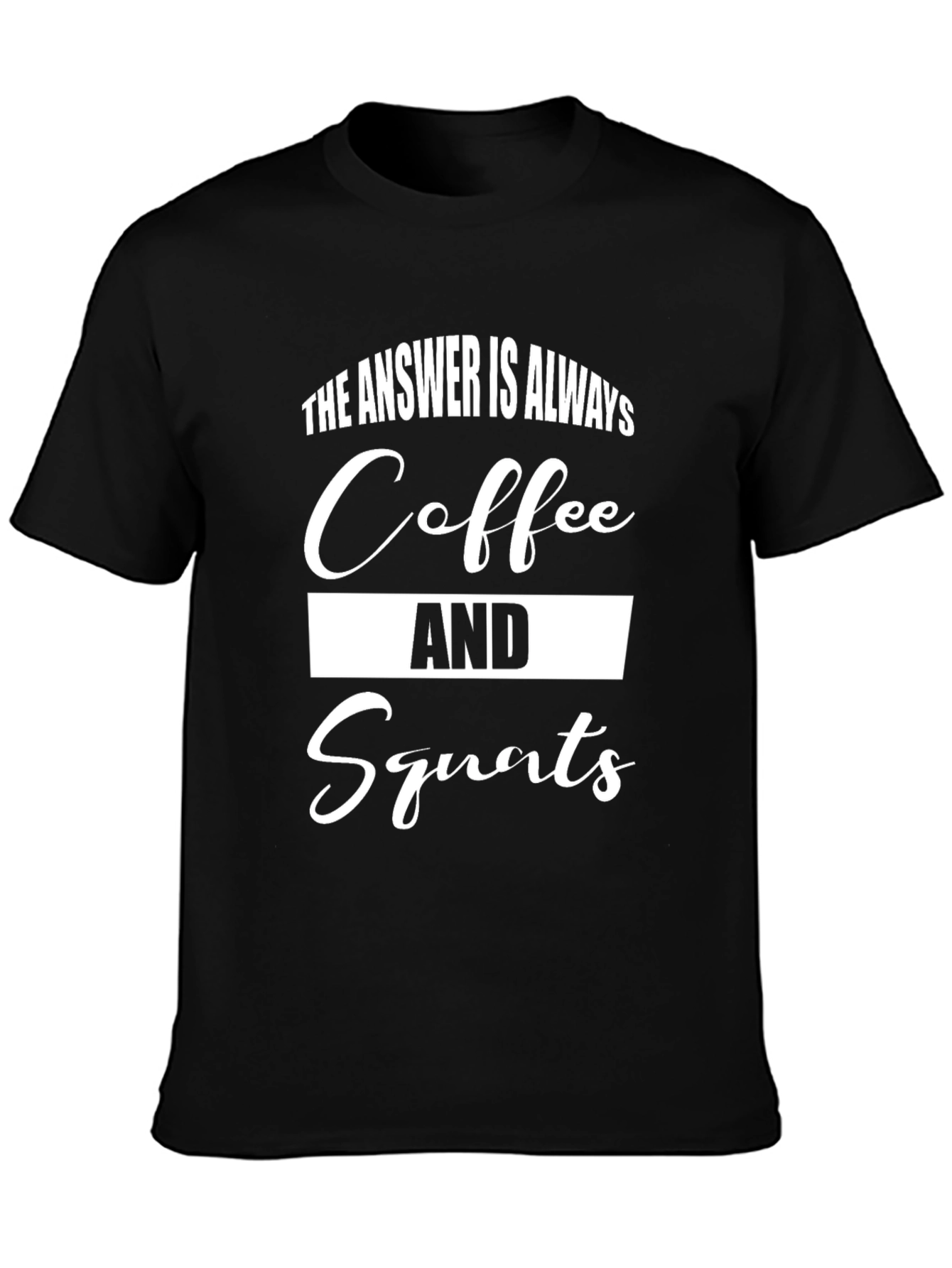 Coffee and Squats Black Graphic Tee