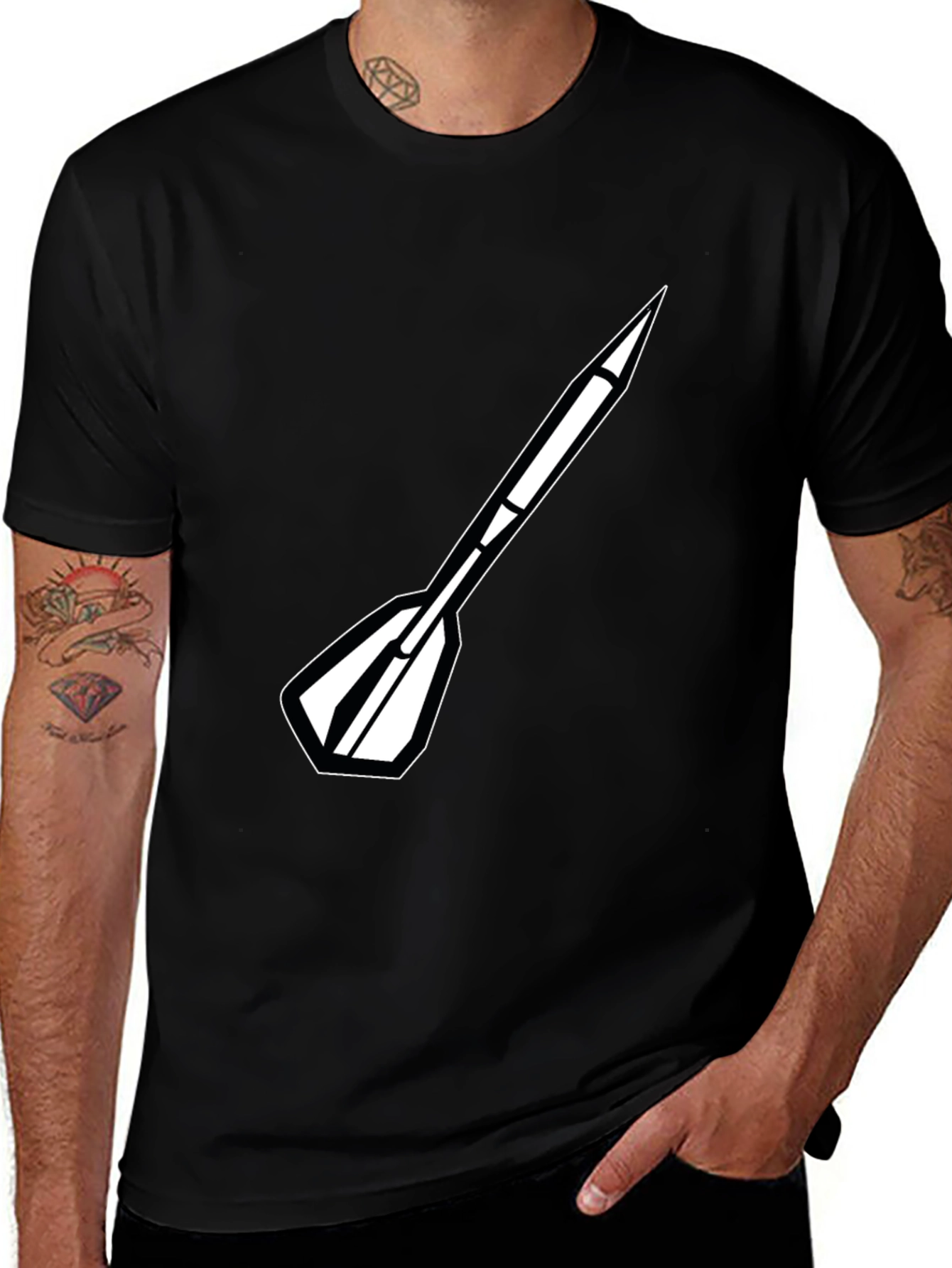Dart Graphic Tee - Cool Black Shirt