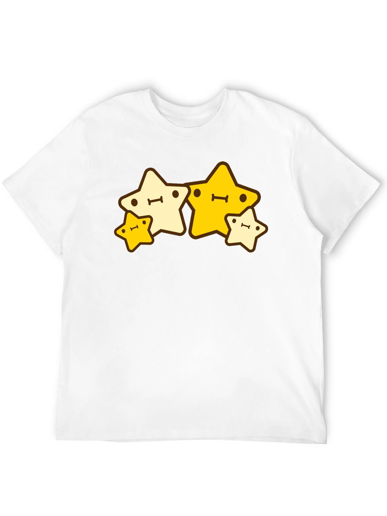Cute Kawaii Starry Family Black T-Shirt