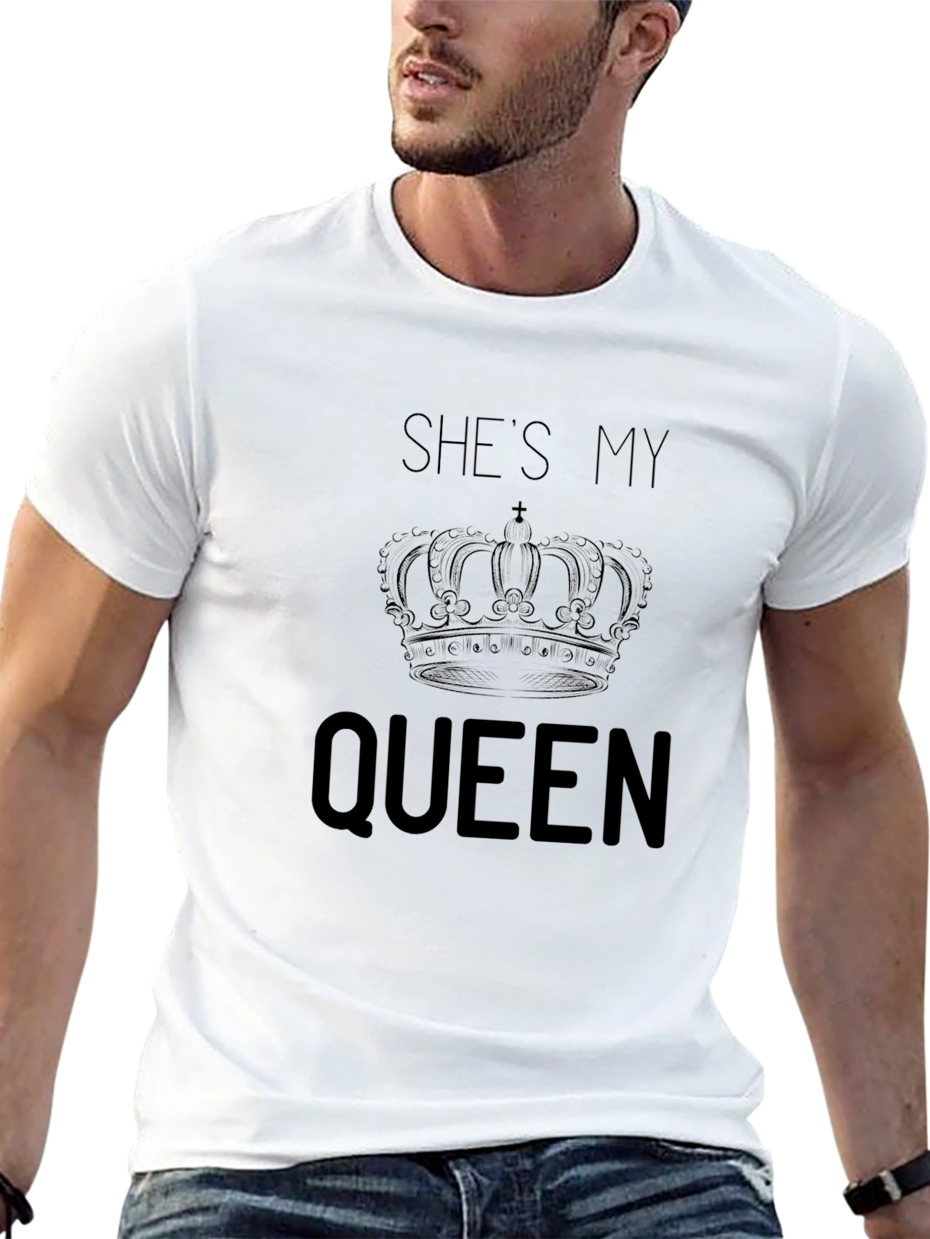 Shes My Queen Crown Graphic T-Shirt