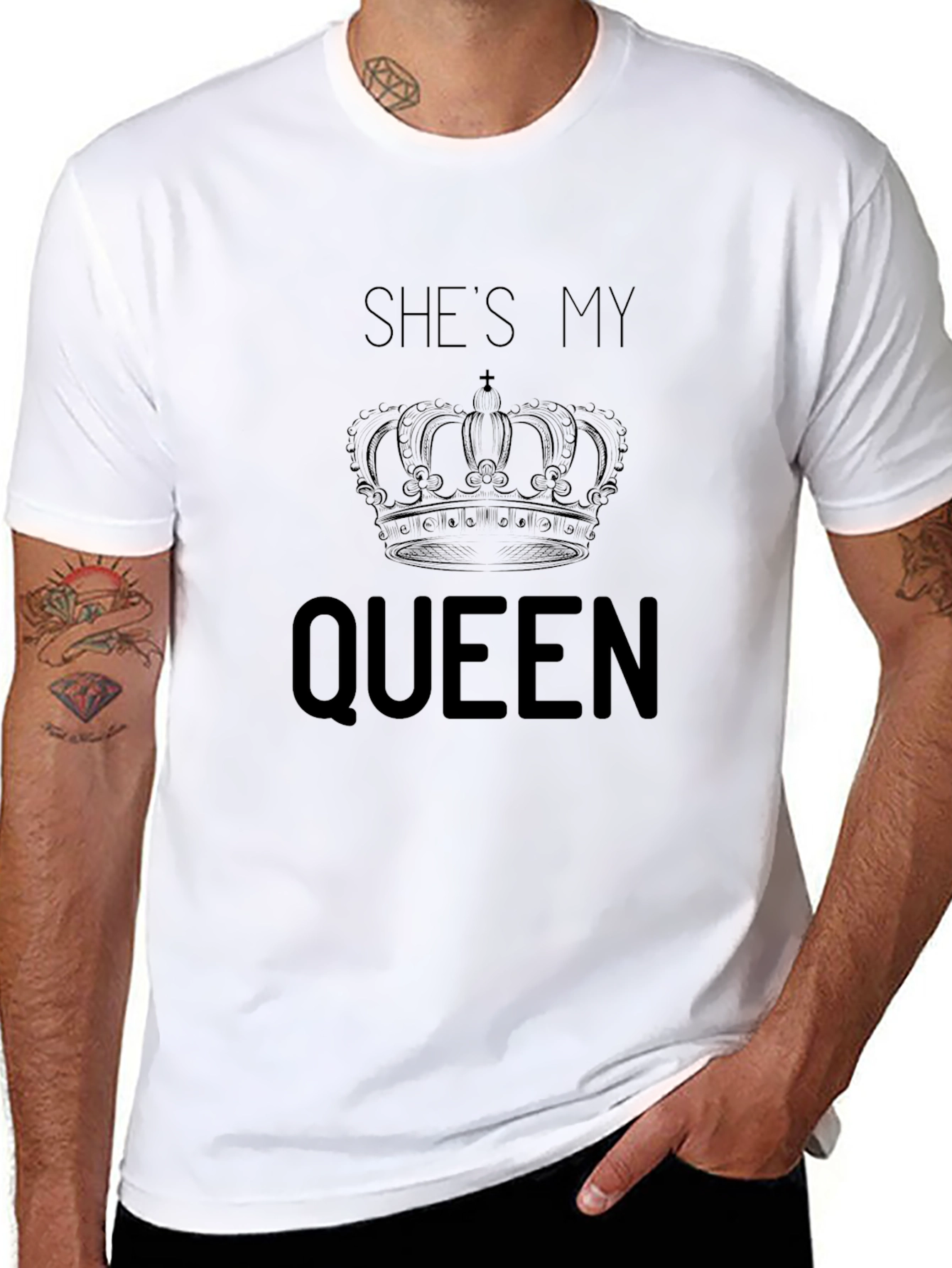 Shes My Queen Crown Graphic T-Shirt