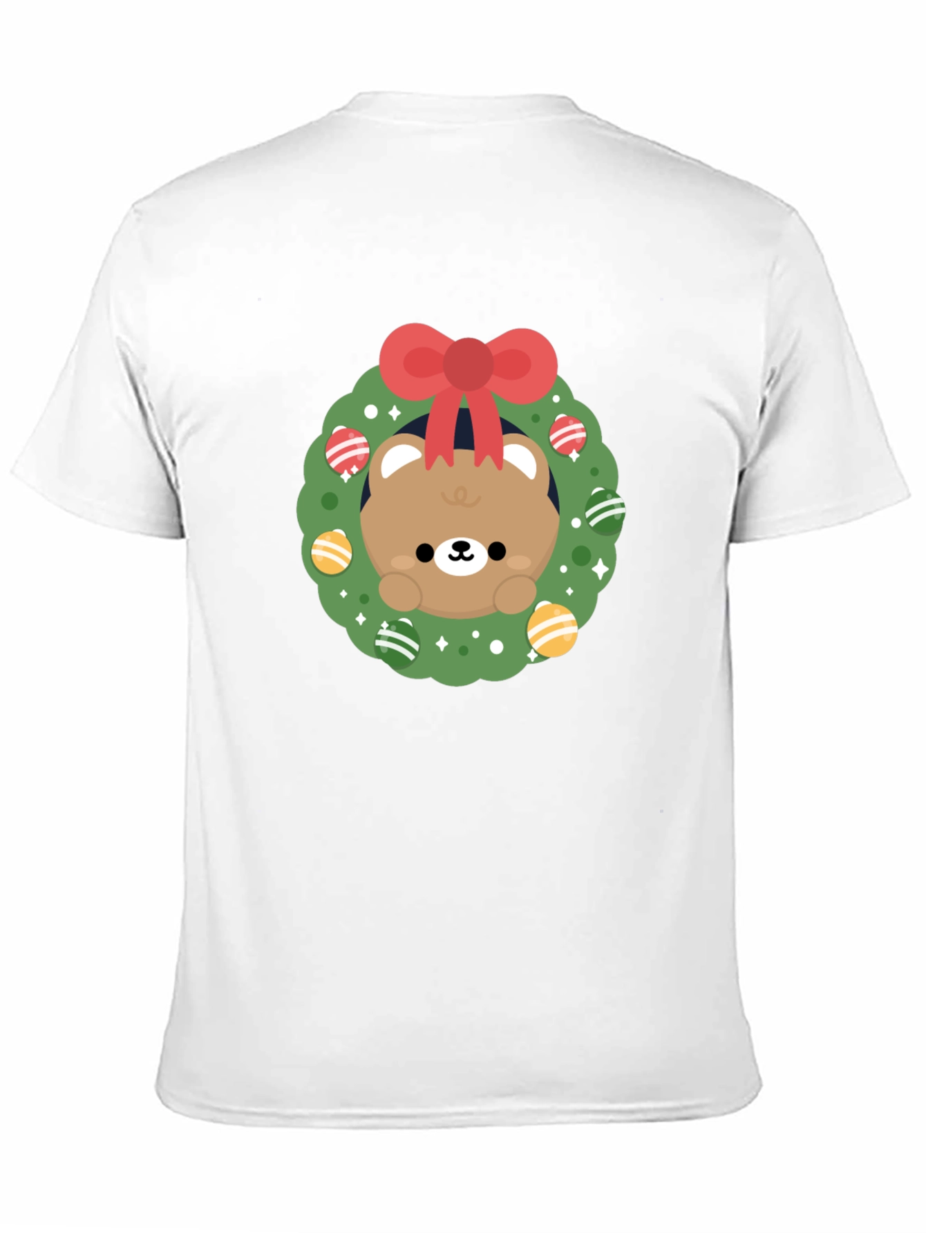 Festive Bear Wreath Graphic Tee