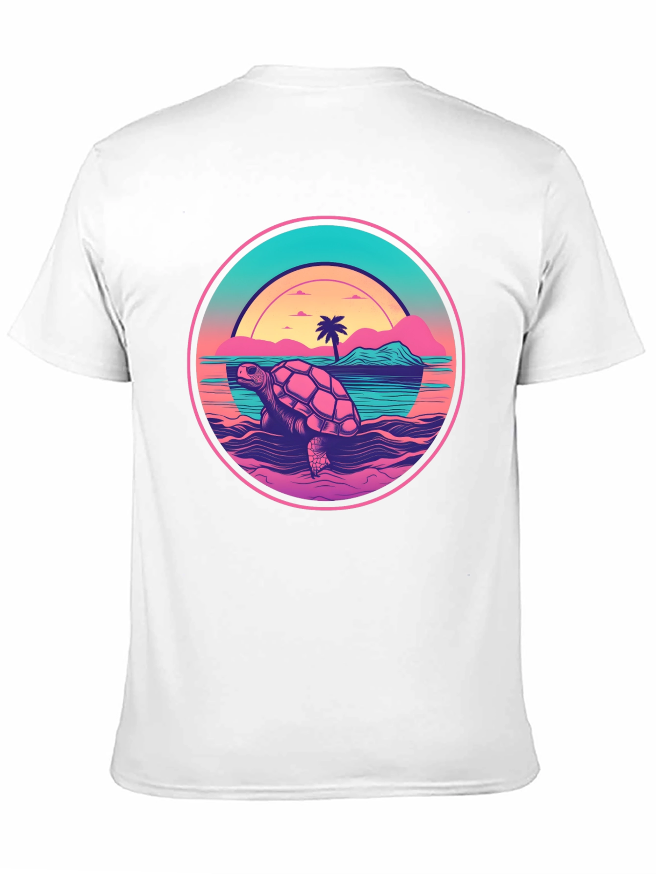 Retro Turtle Sunset Graphic Tee