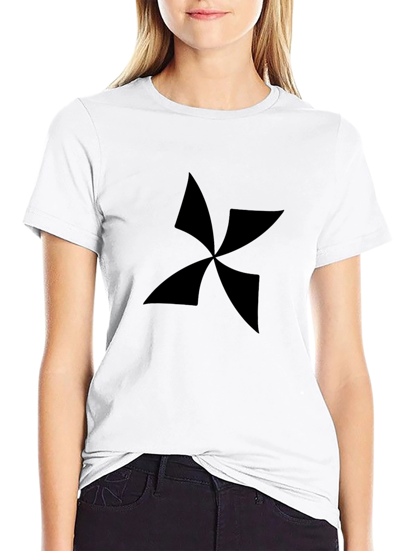 Abstract Graphic Black T-Shirt