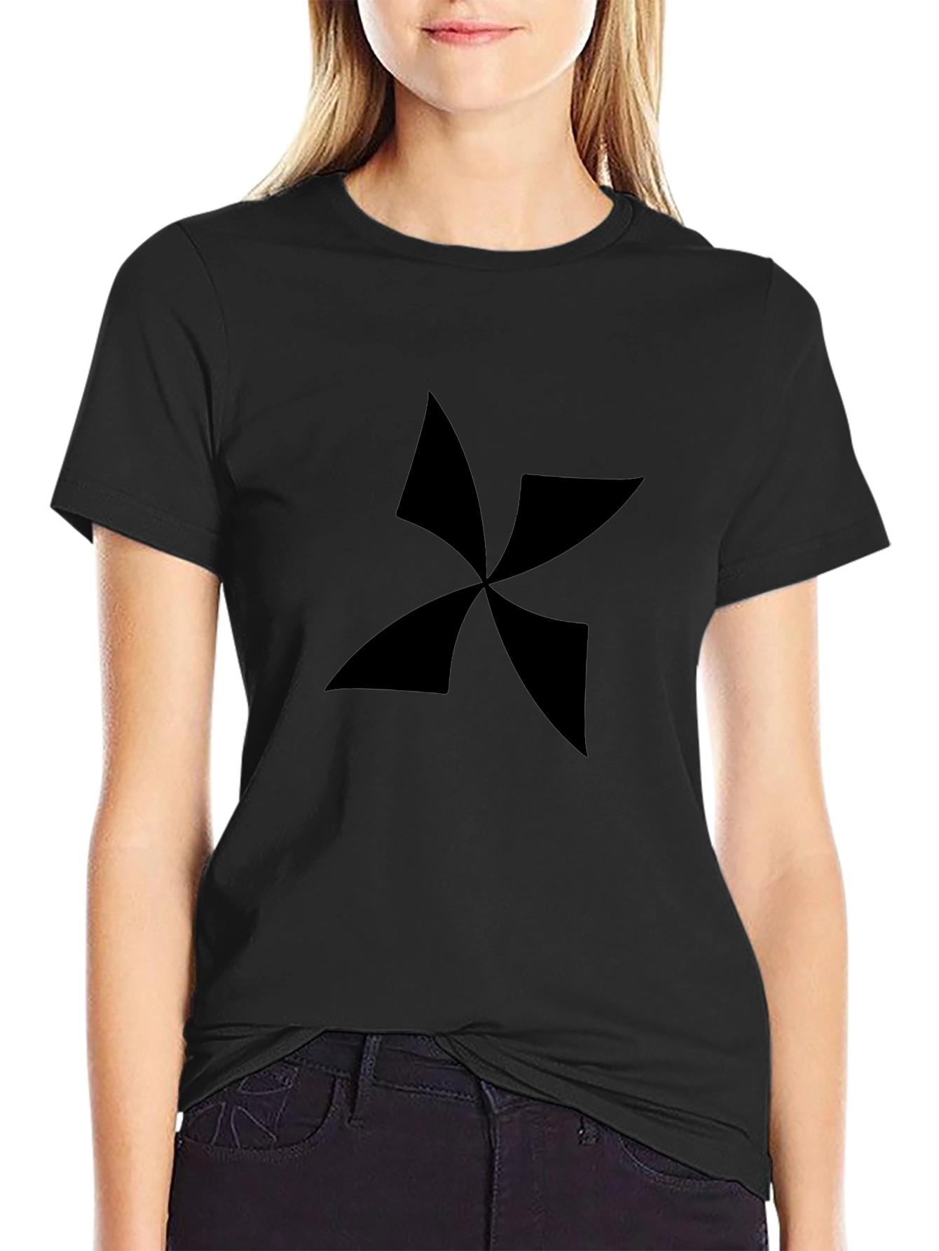 Abstract Graphic Black T-Shirt
