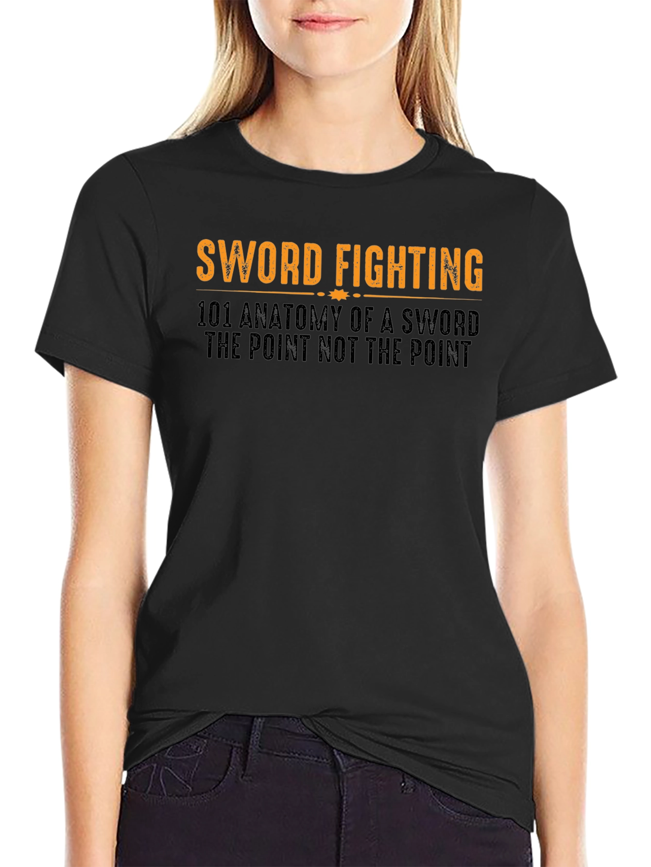 Sword Fighting Anatomy Black T-Shirt