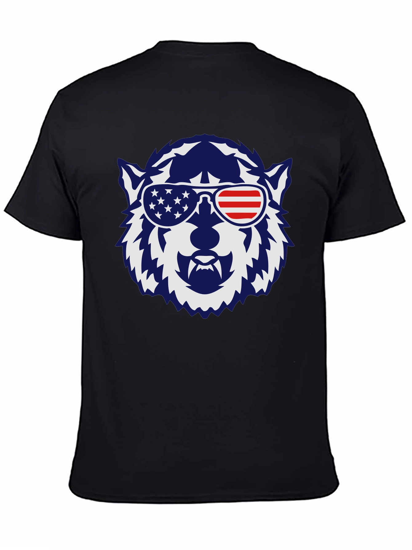 Patriotic Wolf Graphic T-Shirt