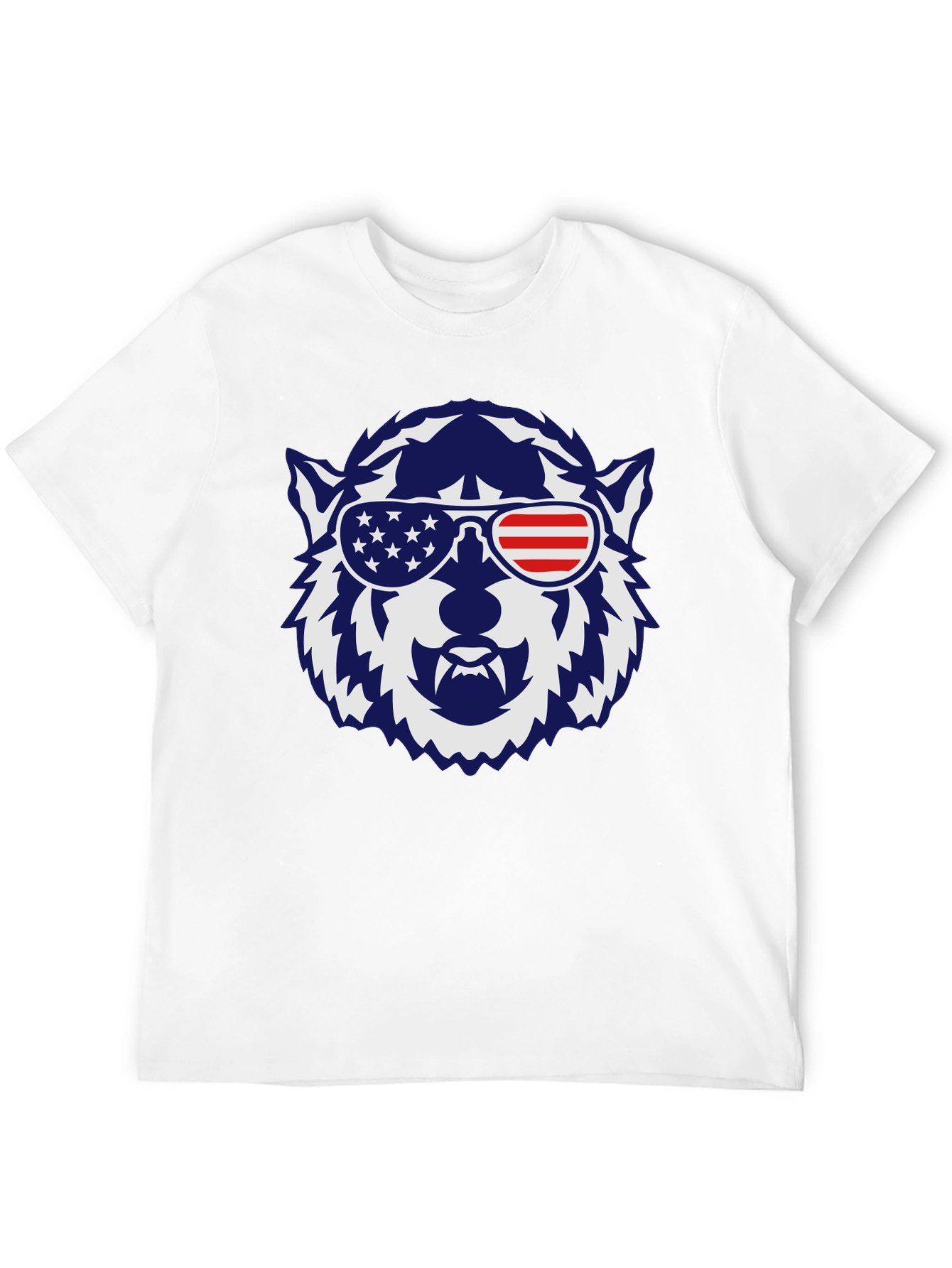 Patriotic Wolf Graphic T-Shirt